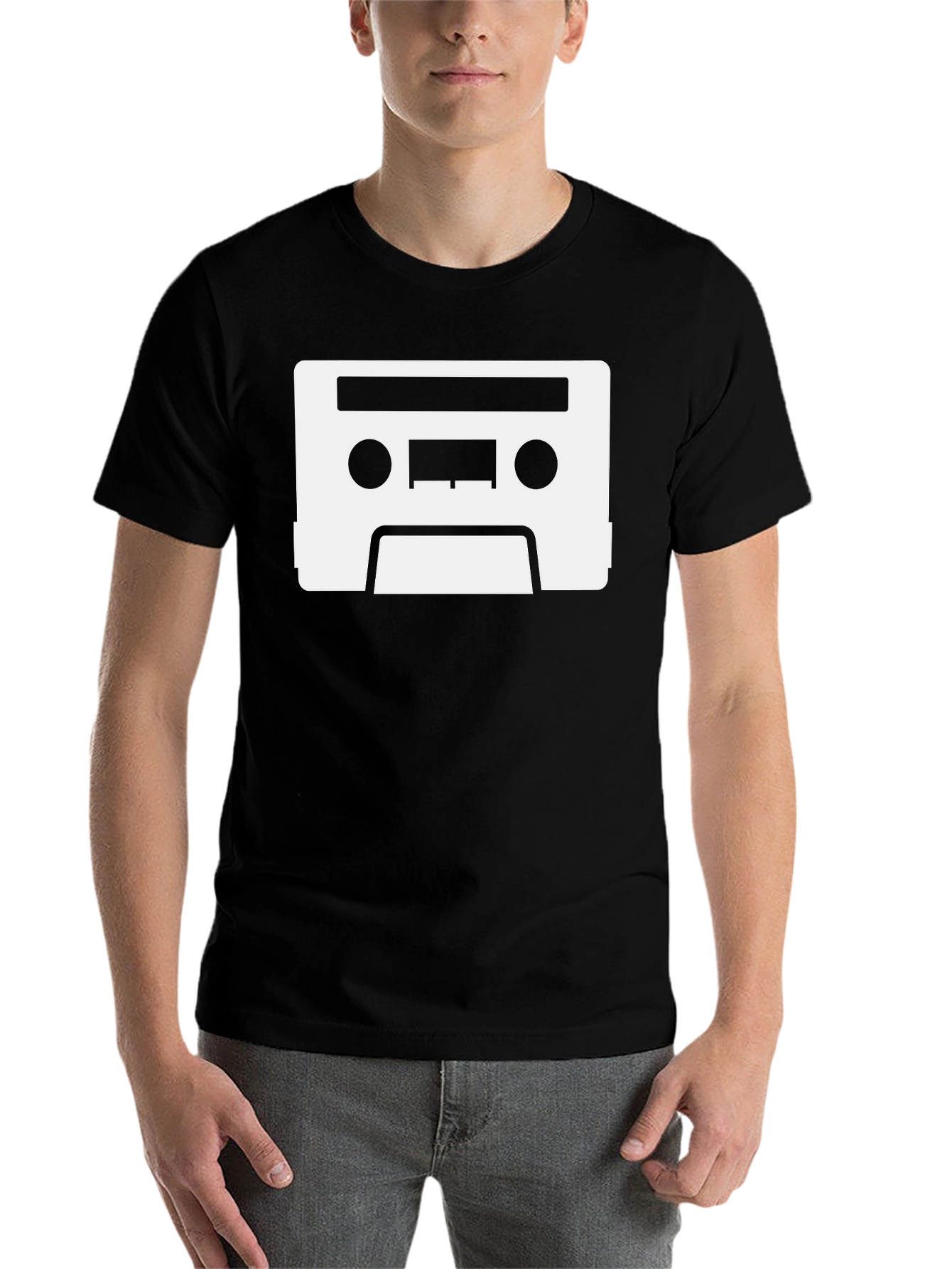 Black Retro Cassette Tape Graphic Tee - Black view 7