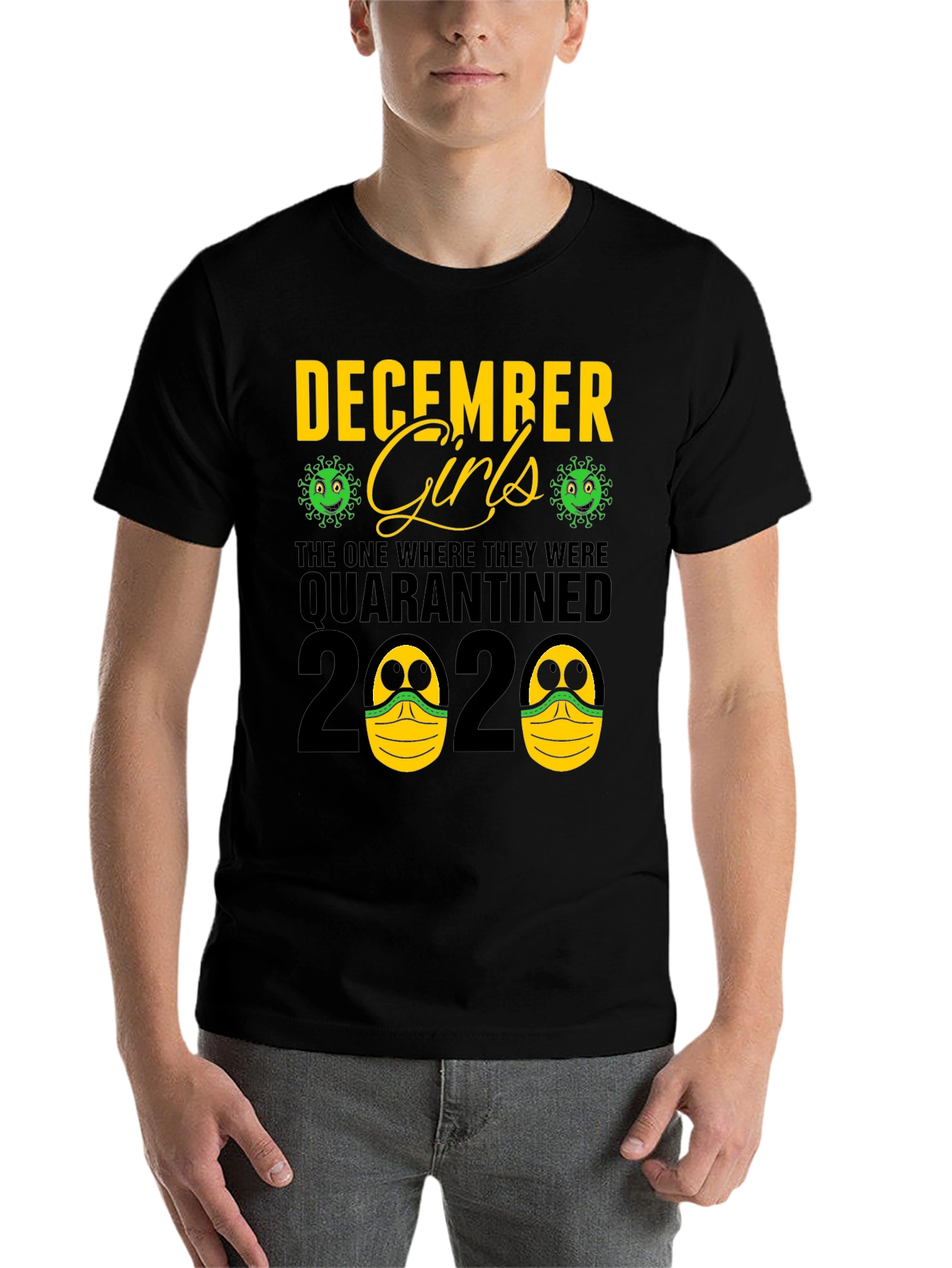 Black December Girls Quarantined 2020 T-Shirt view 7