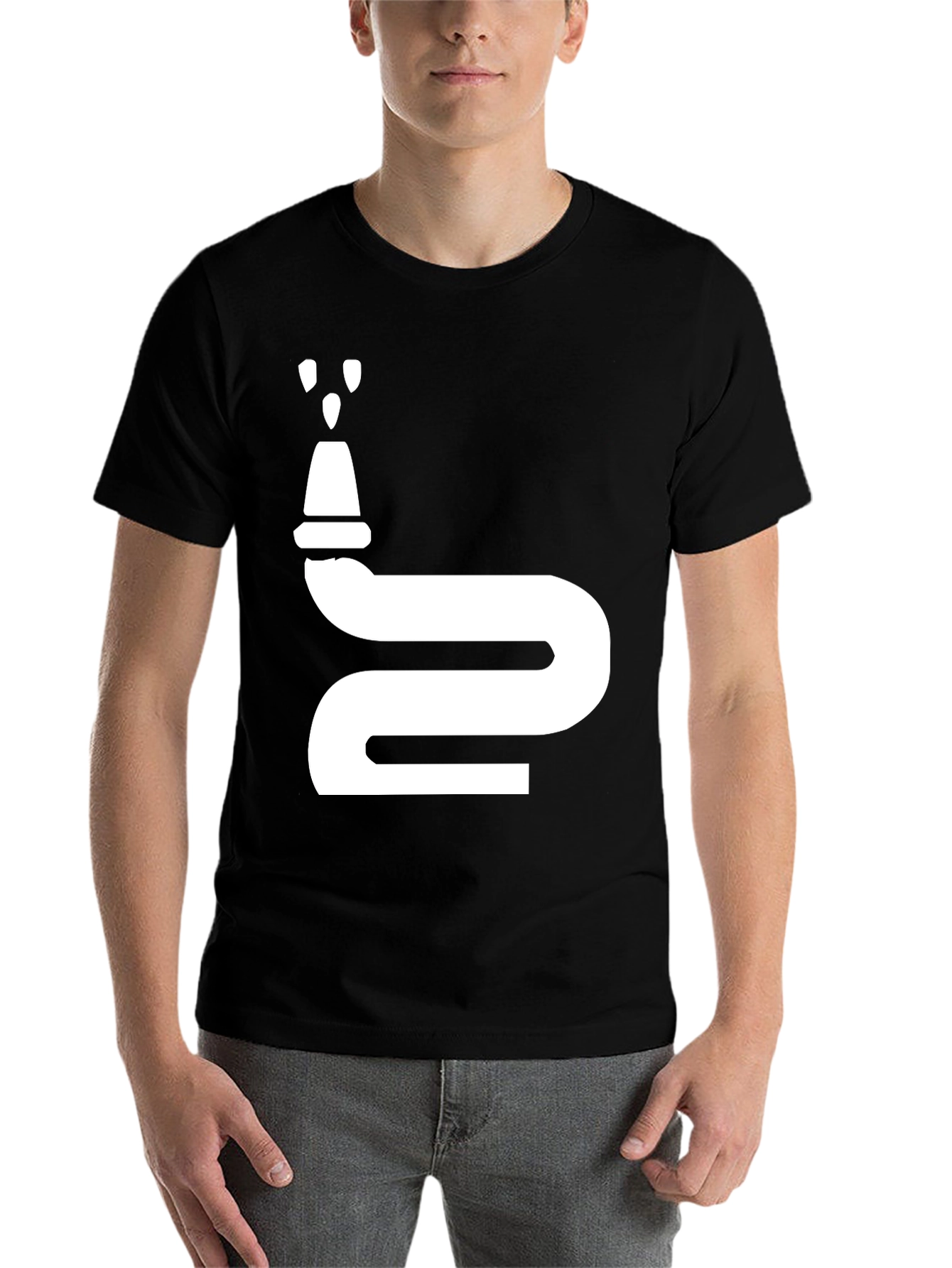 Black Fire Hose Graphic T-Shirt - Novelty Design view 7