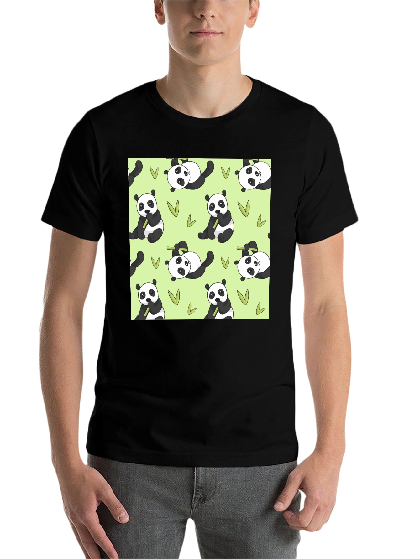Black Panda Print T-Shirt - Cute Animal Tee view 7