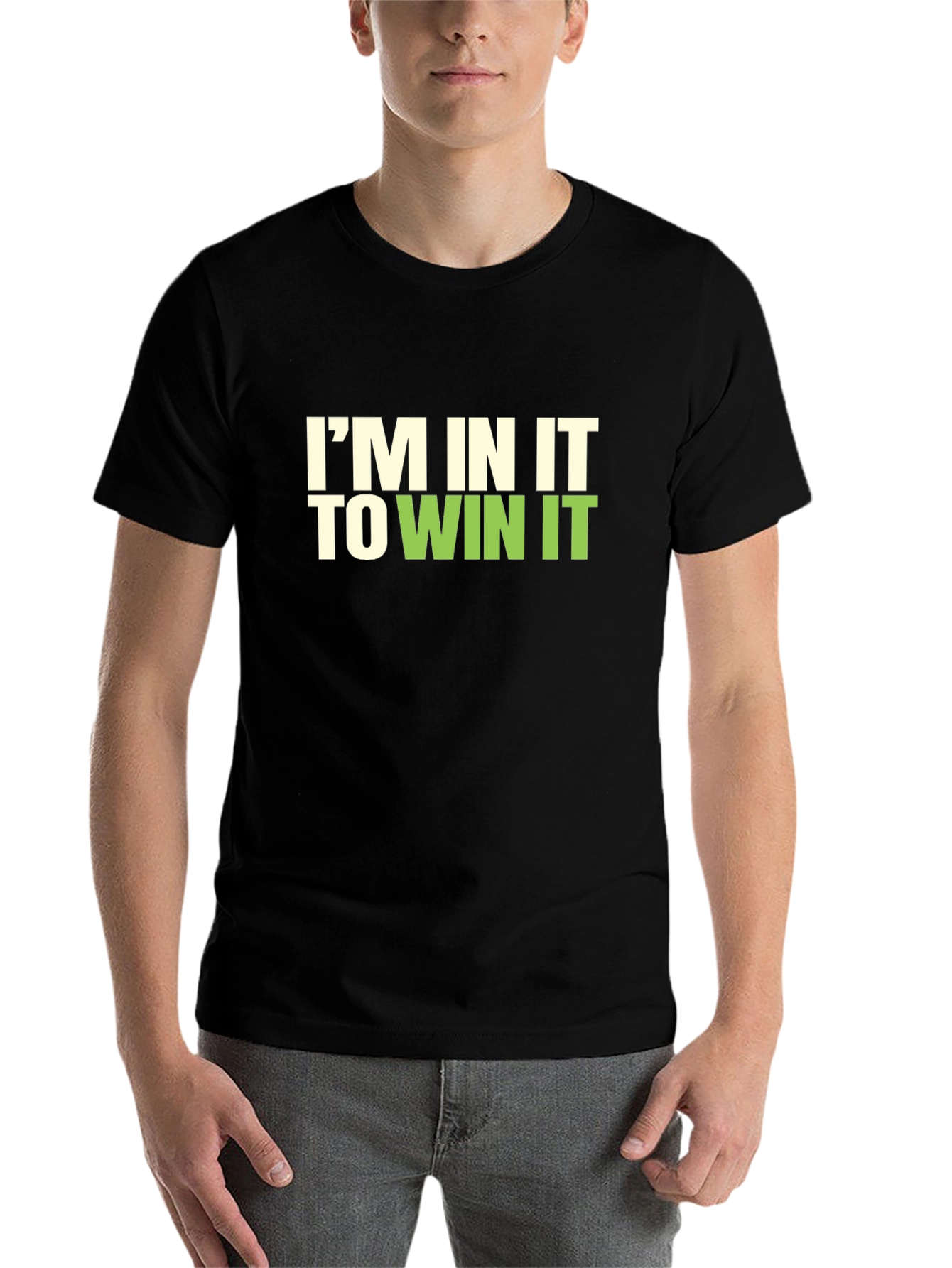 Black I'm In It To Win It Graphic T-Shirt view 7