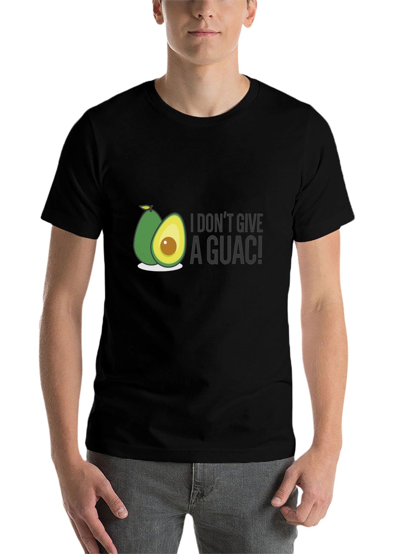 Black I Don't Give A Guac! T-Shirt view 7
