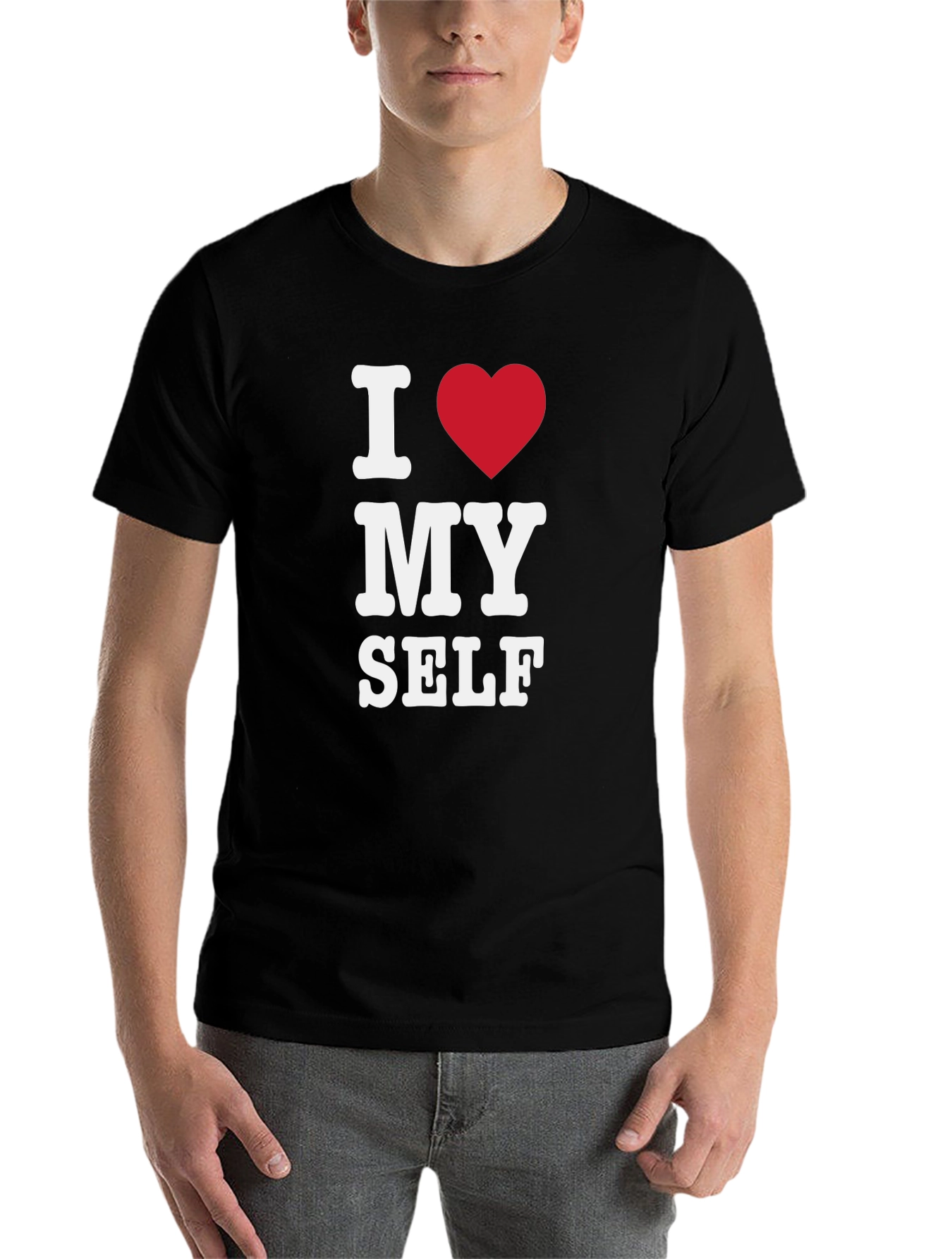 I Heart Myself Black T-Shirt - Bold Statement Tee - 7