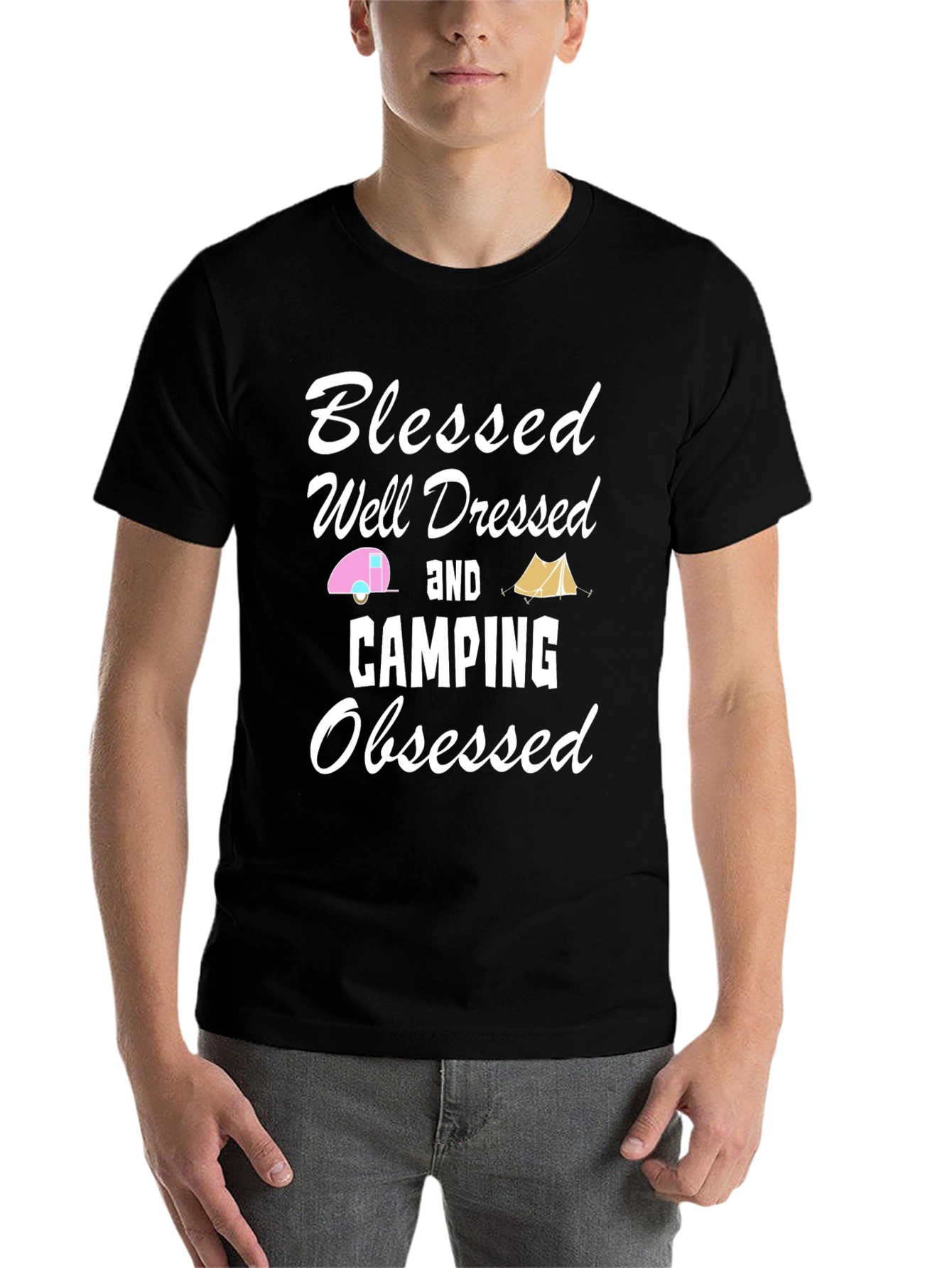 Blessed Camping Obsessed Graphic T-Shirt - 7