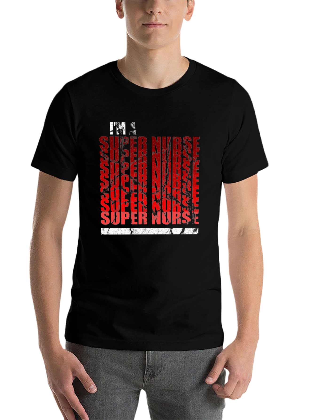 Black Super Nurse Graphic T-Shirt view 7