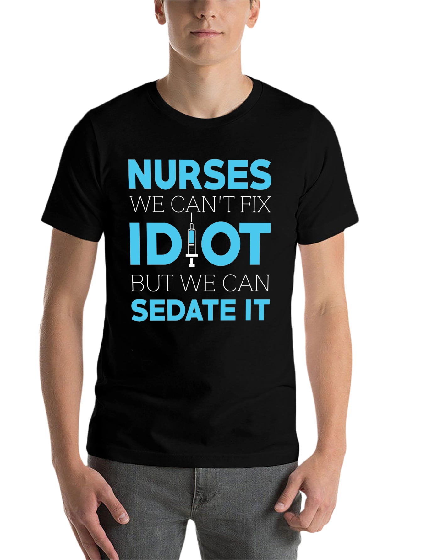 Black Nurses Sarcastic Humor T-Shirt view 7