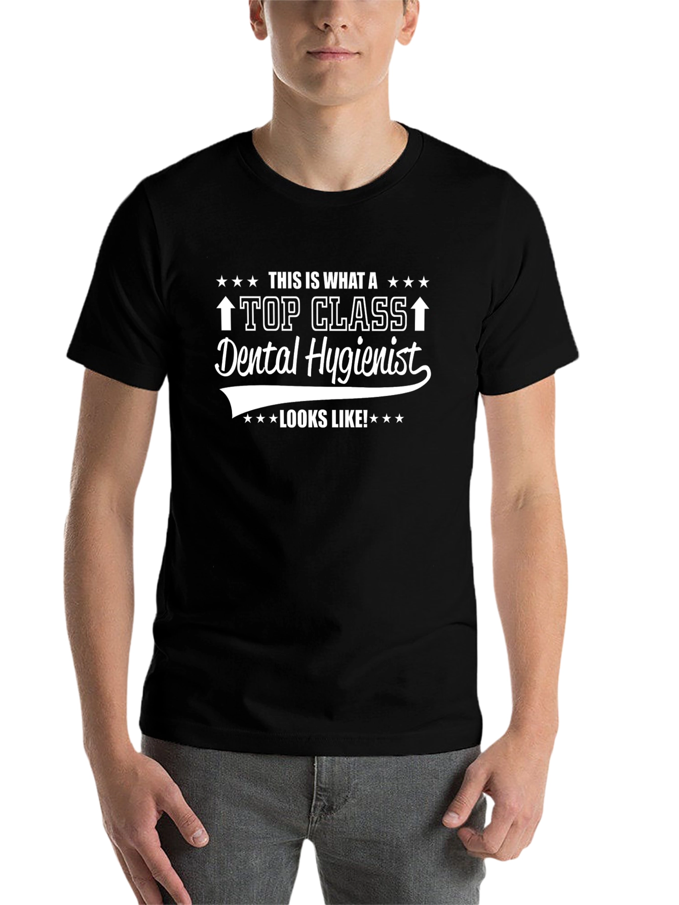 Black Top Class Dental Hygienist T-Shirt view 7