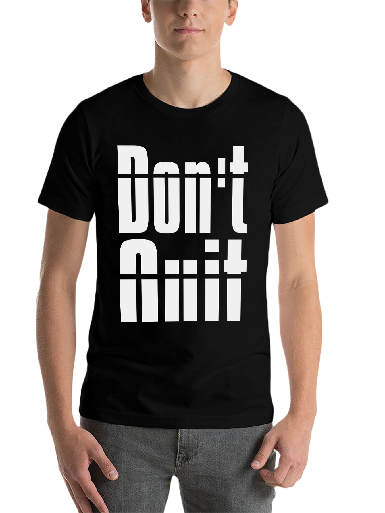 Black Don't Quit Graphic T-Shirt - Motivational Tee view 7