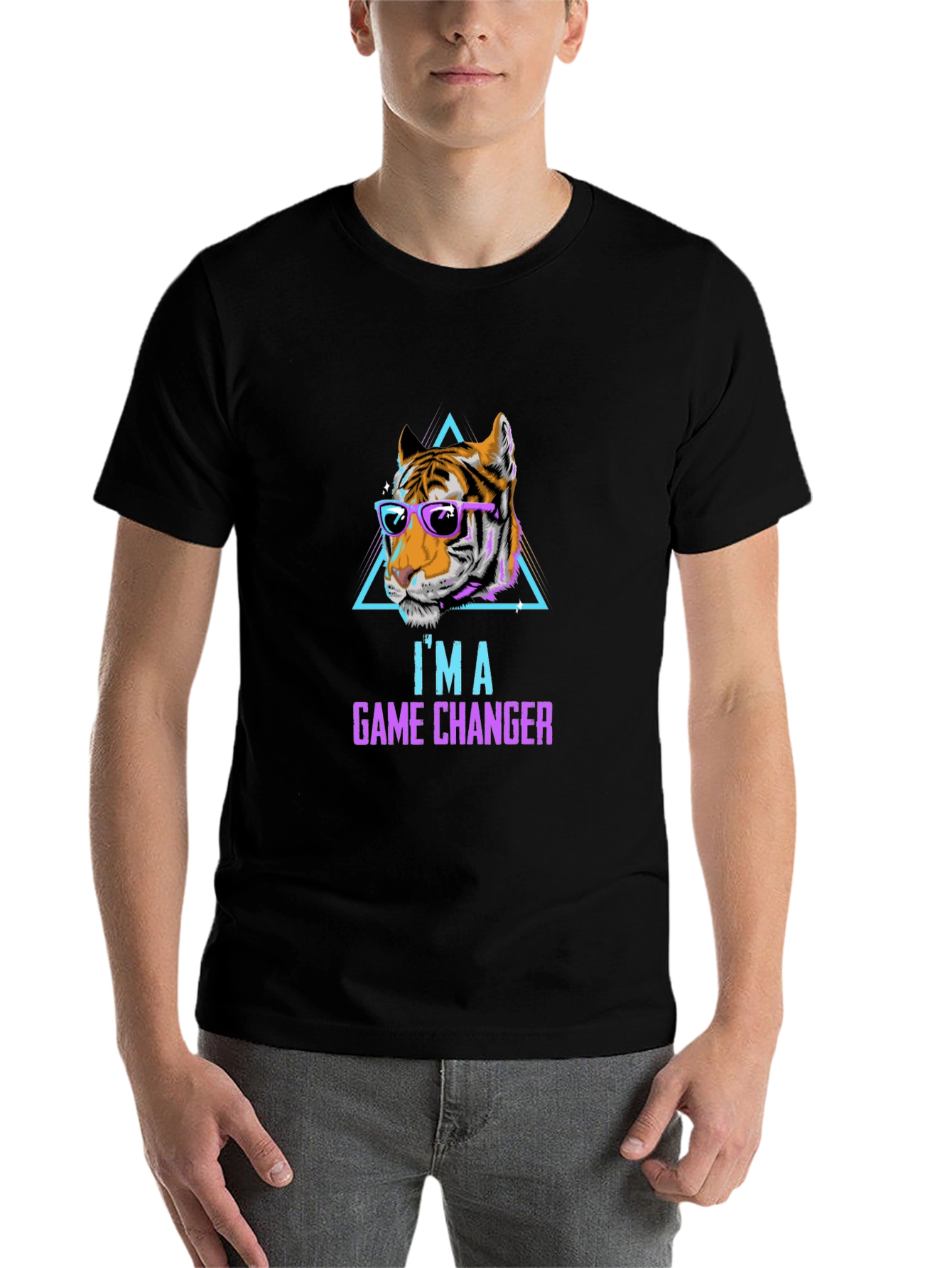 Black Cool Tiger Graphic Tee - Game Changer view 7