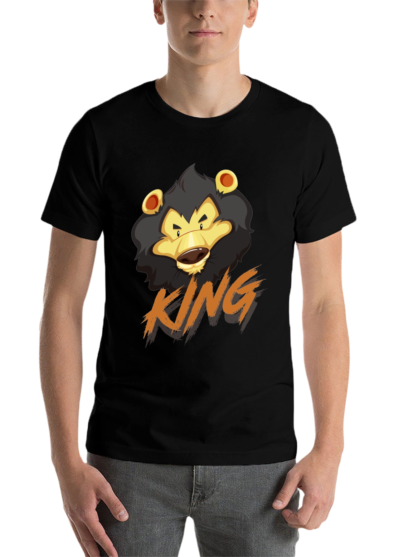 Black Lion King Graphic Tee - Cool Casual Style view 7