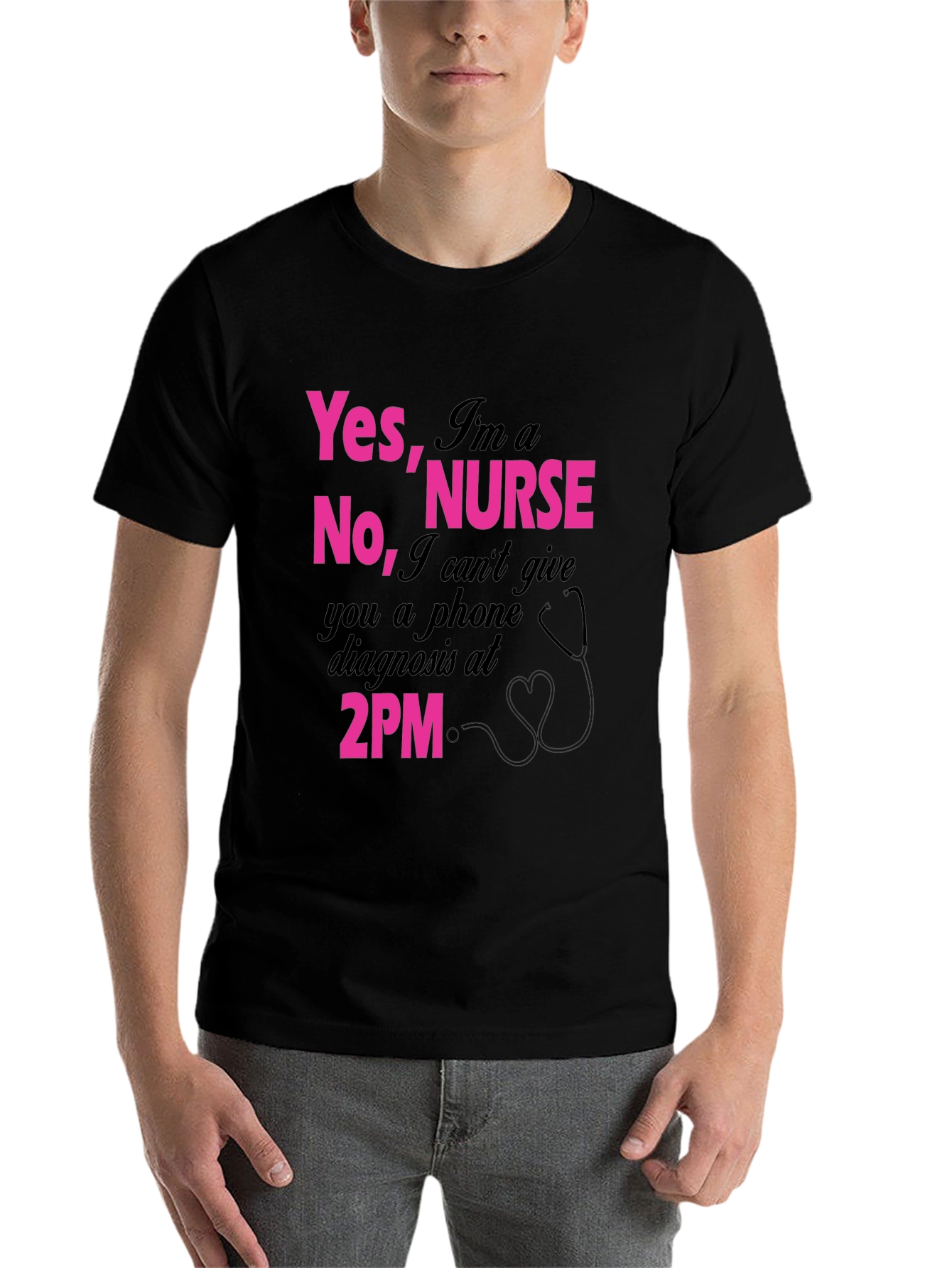 Black Yes I'm a Nurse T-Shirt - Funny 2PM Quote! view 7