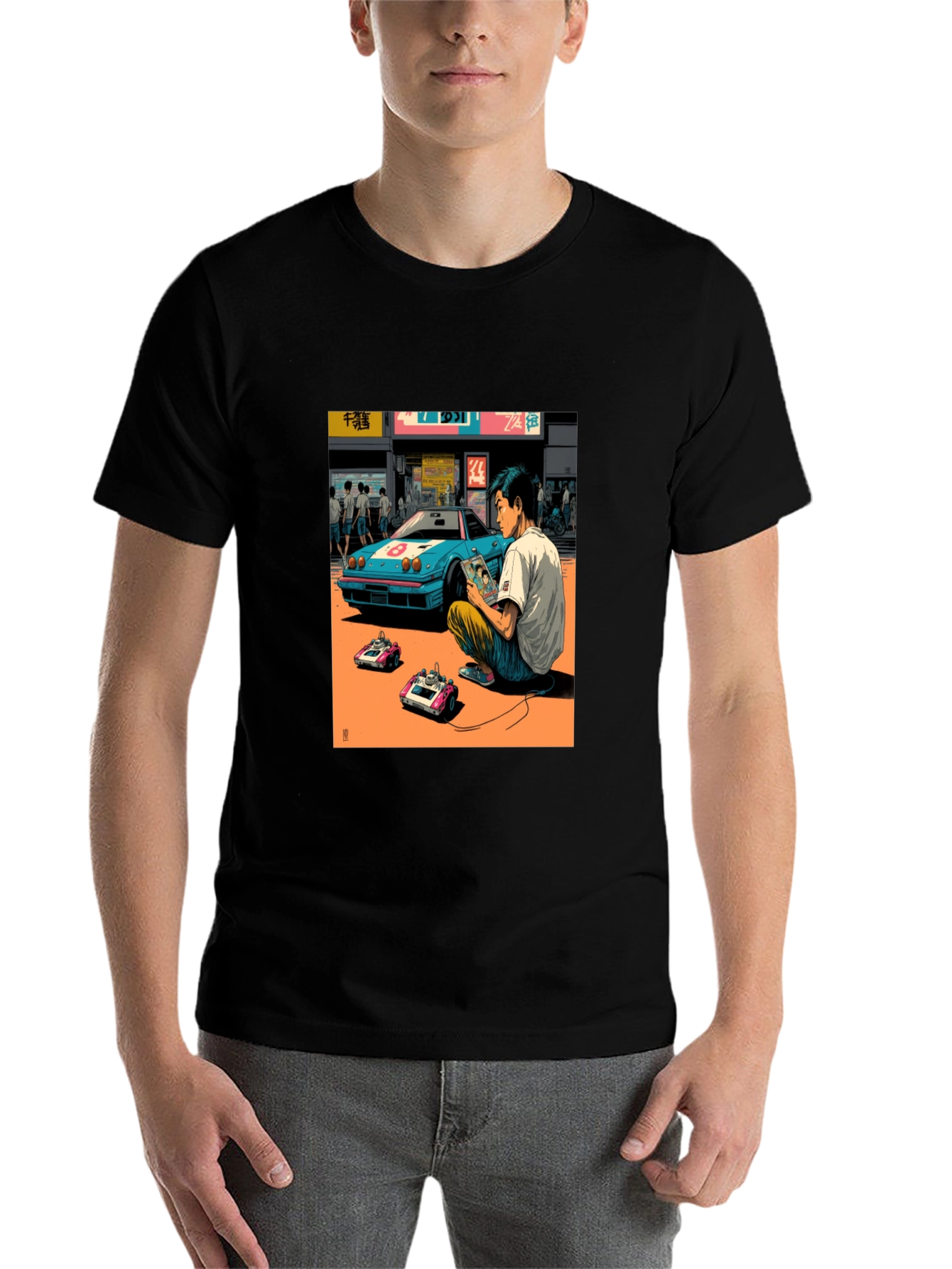 Black Retro Gaming T-Shirt view 7