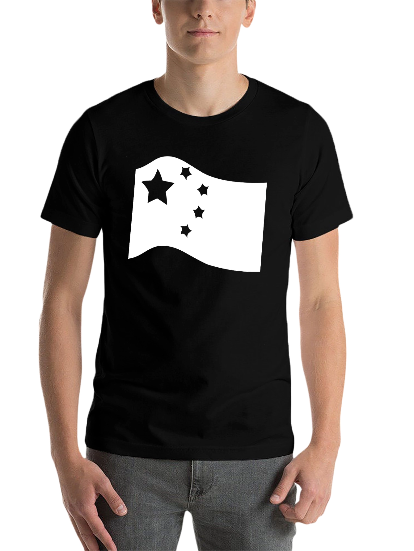 Black China Flag Graphic Tee - Stylish Cotton T-Shirt view 7