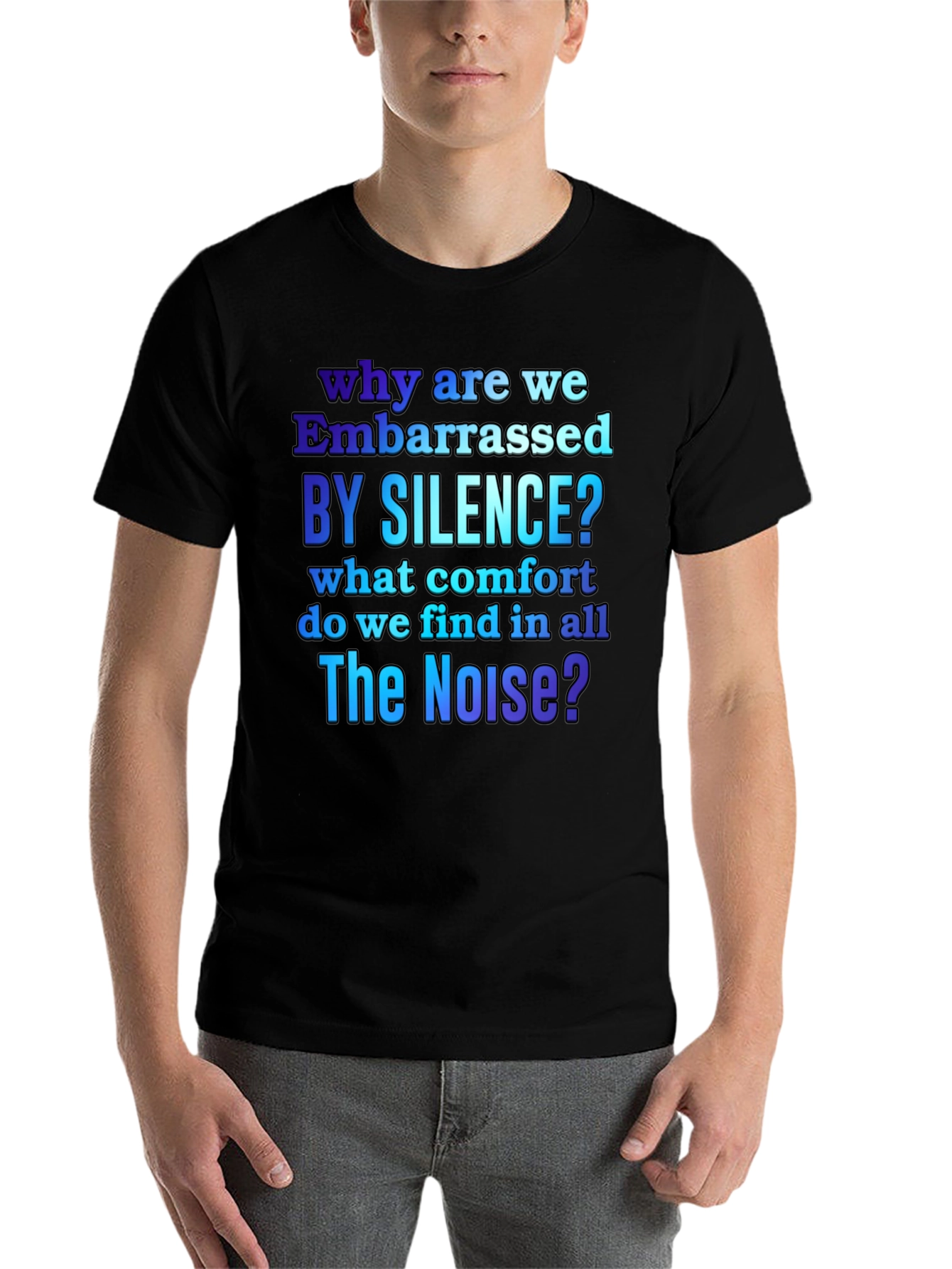 Black Embarrassed by Silence Graphic T-Shirt view 7