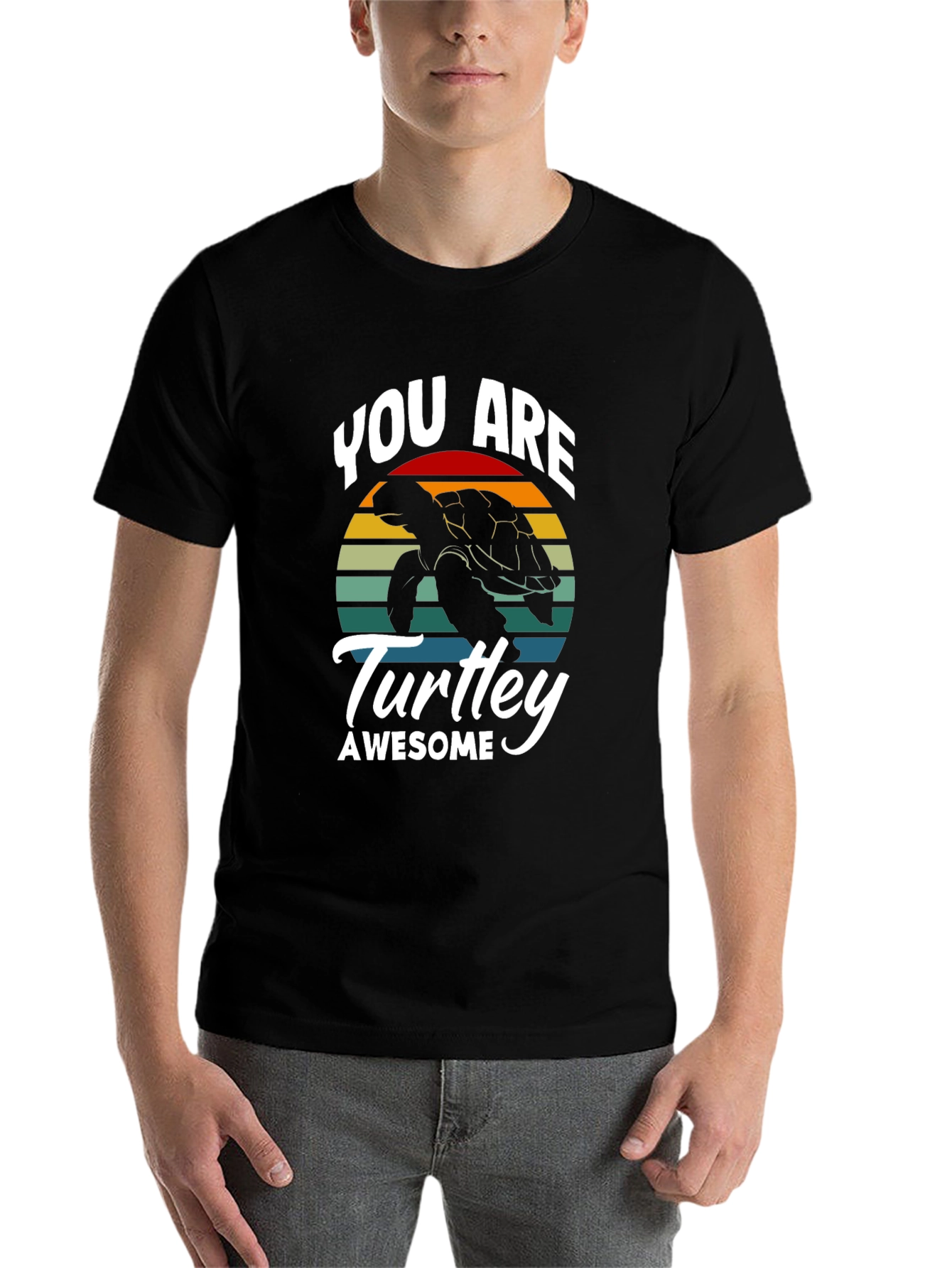 Black You Are Turtlely Awesome Tee view 7