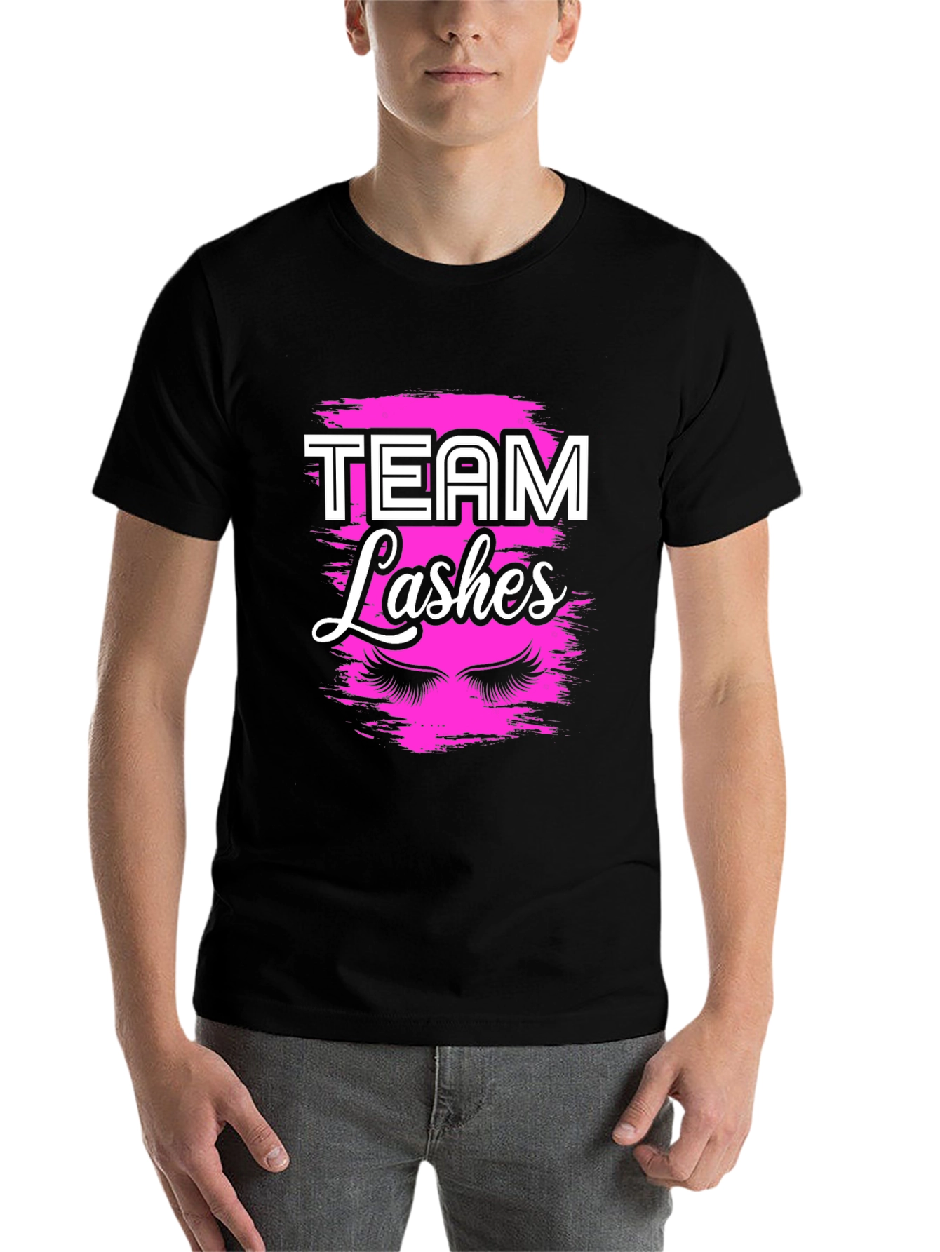 Black Team Lashes Graphic T-Shirt - Beauty Squad Tee view 7