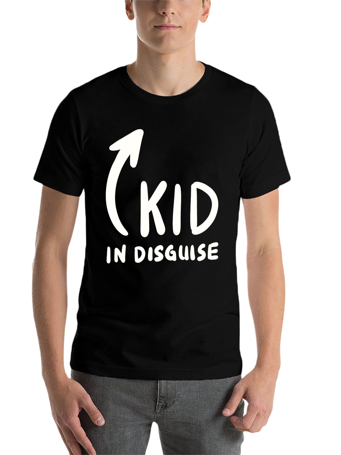 Black Kid In Disguise Funny Graphic T-Shirt view 7