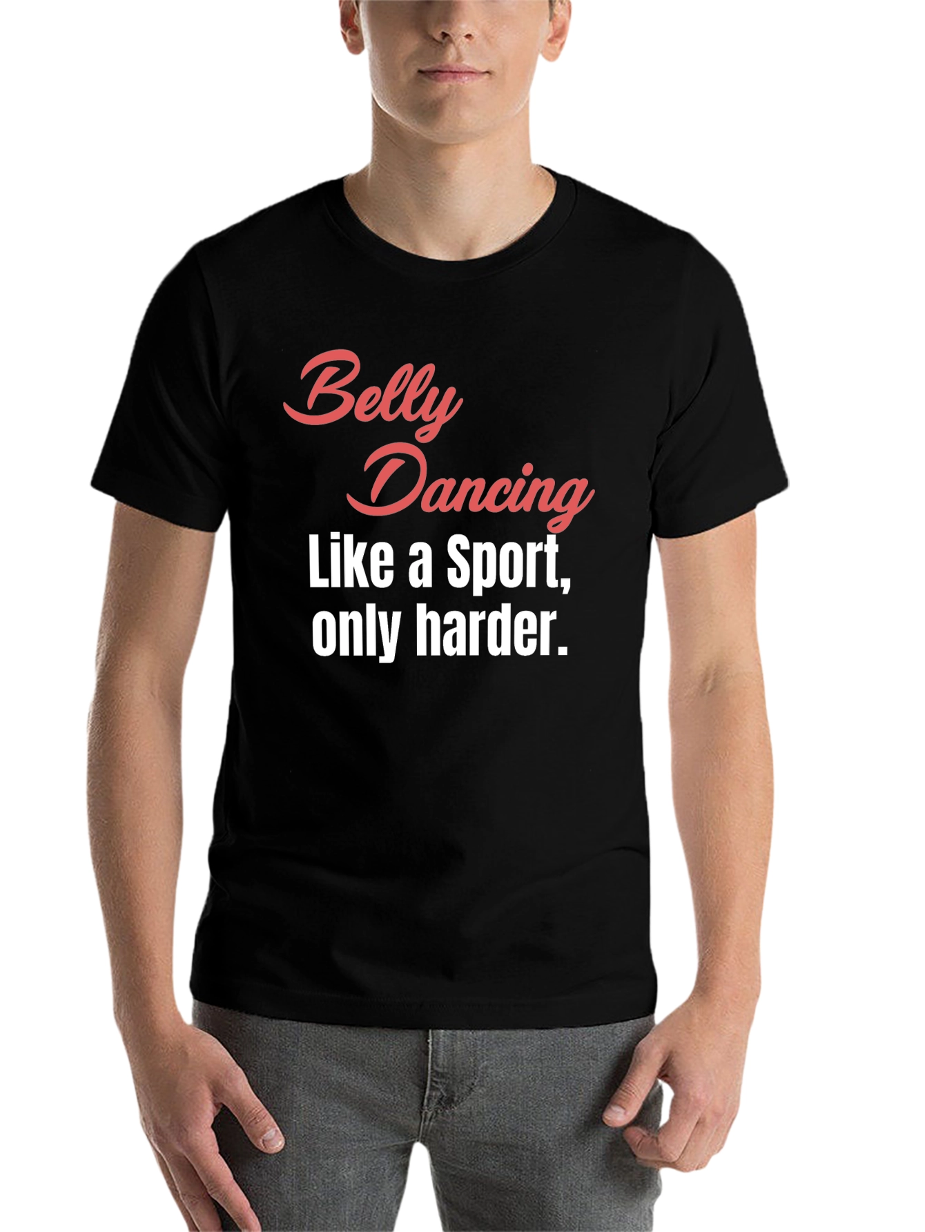 Black Belly Dancing Sport T-Shirt - Funny Workout Tee view 7