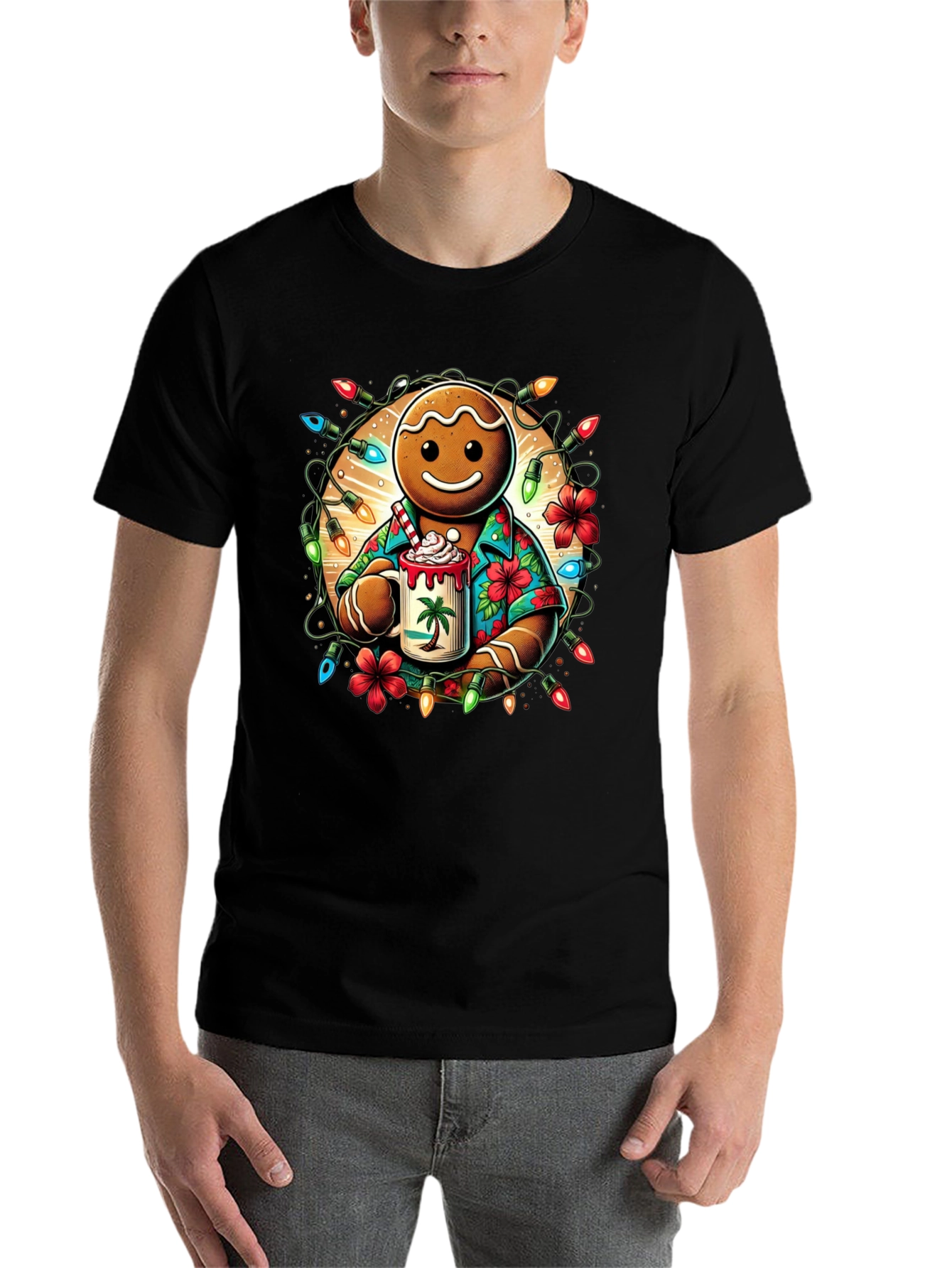 Gingerbread Hawaiian Holiday T-Shirt - 7