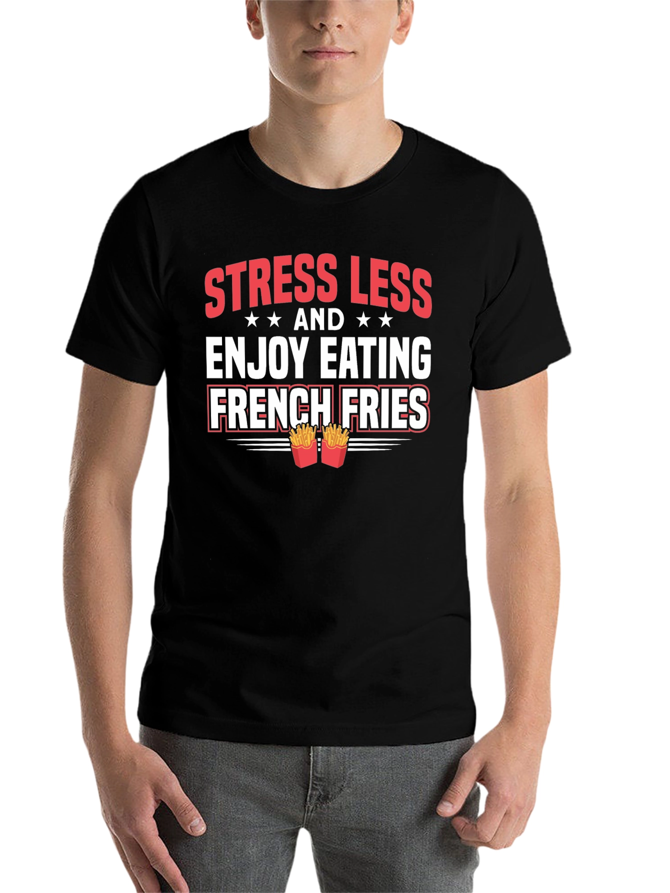Stress Less French Fries Graphic Tee - 7