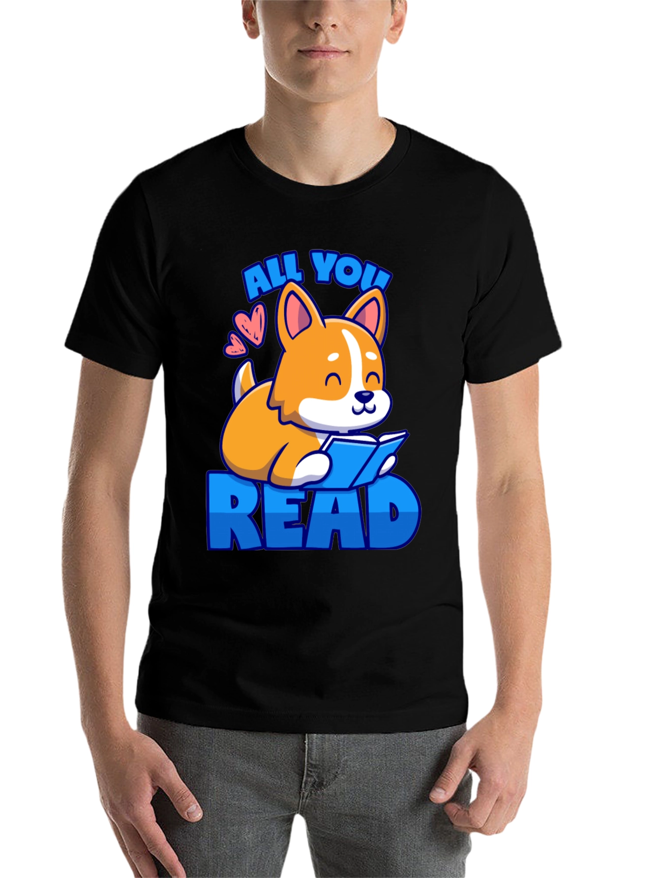 Black All You Read Dog T-Shirt view 7