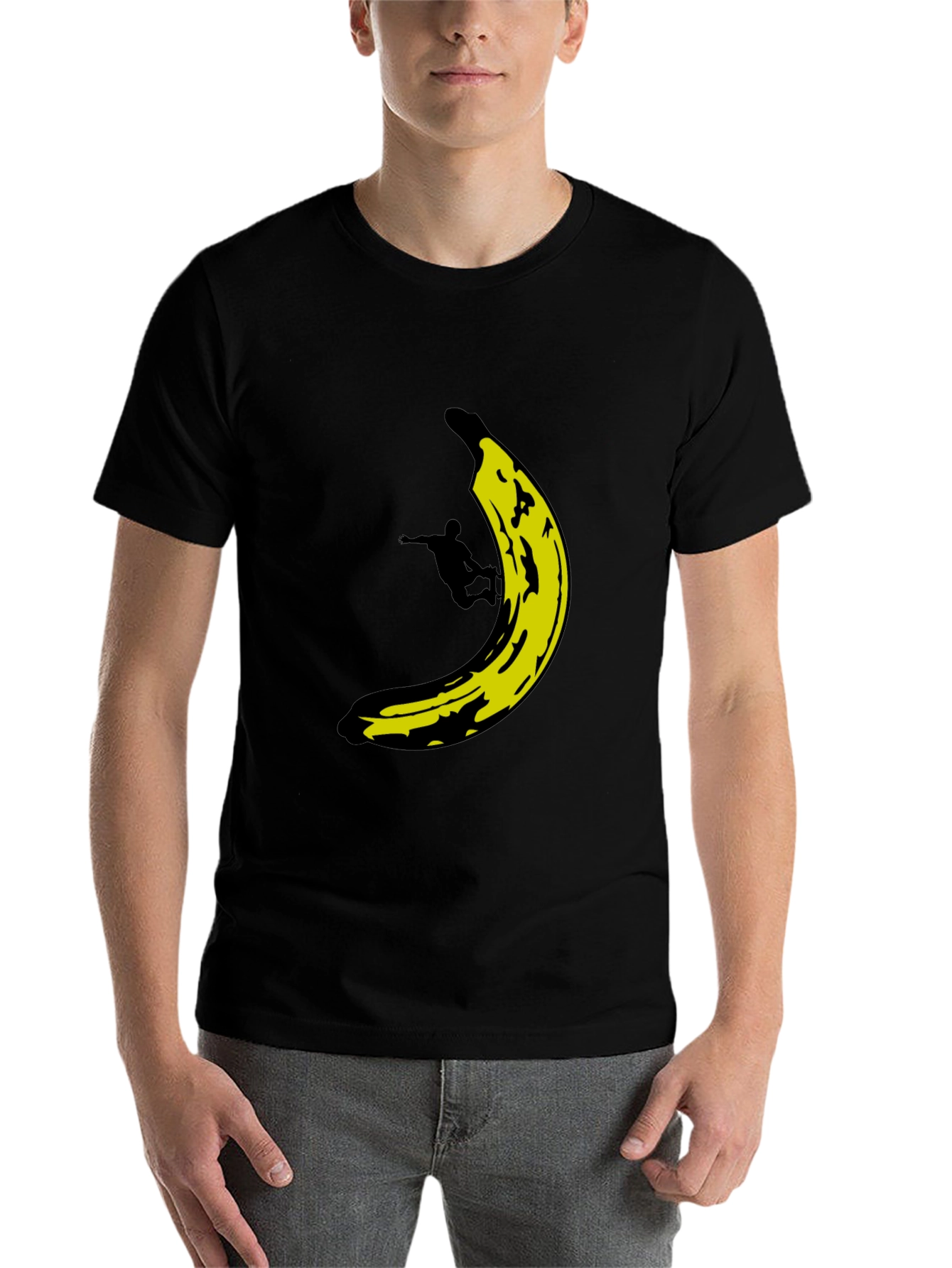 Black Banana Skater Graphic Tee - Black Cotton T-Shirt view 7
