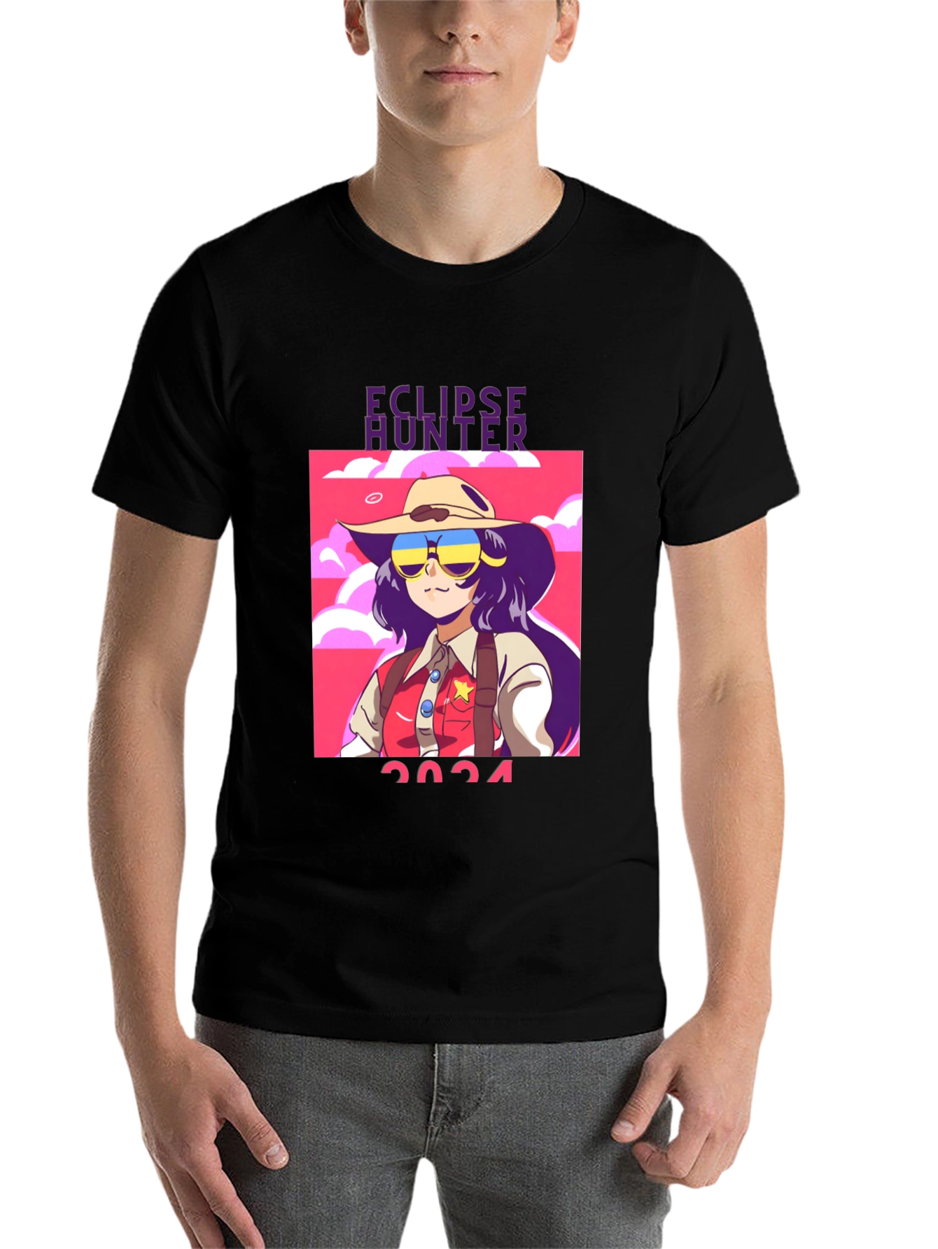 Black Eclipse Hunter 2024 Graphic T-Shirt view 7