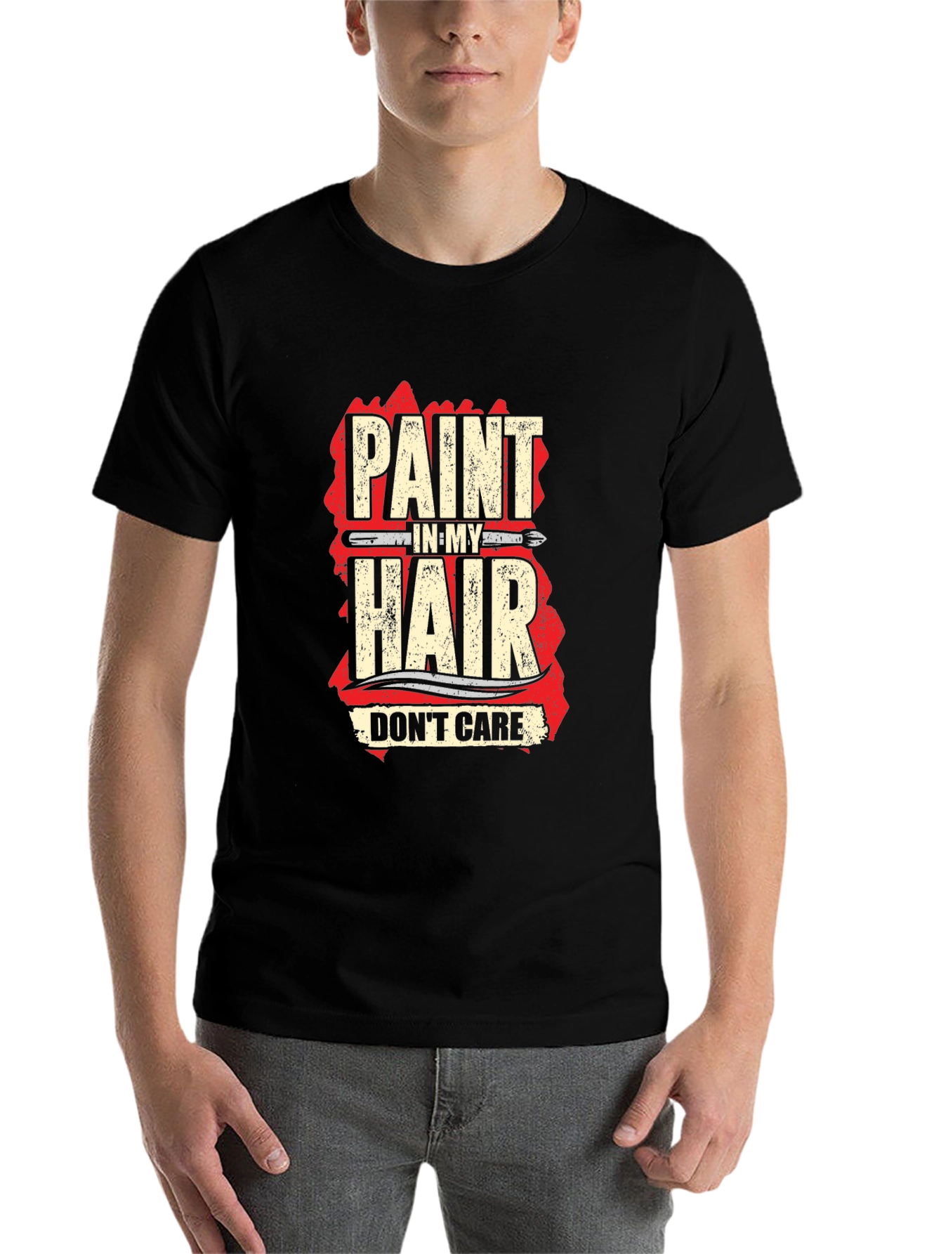 Black Paint in My Hair, Don't Care T-Shirt view 7