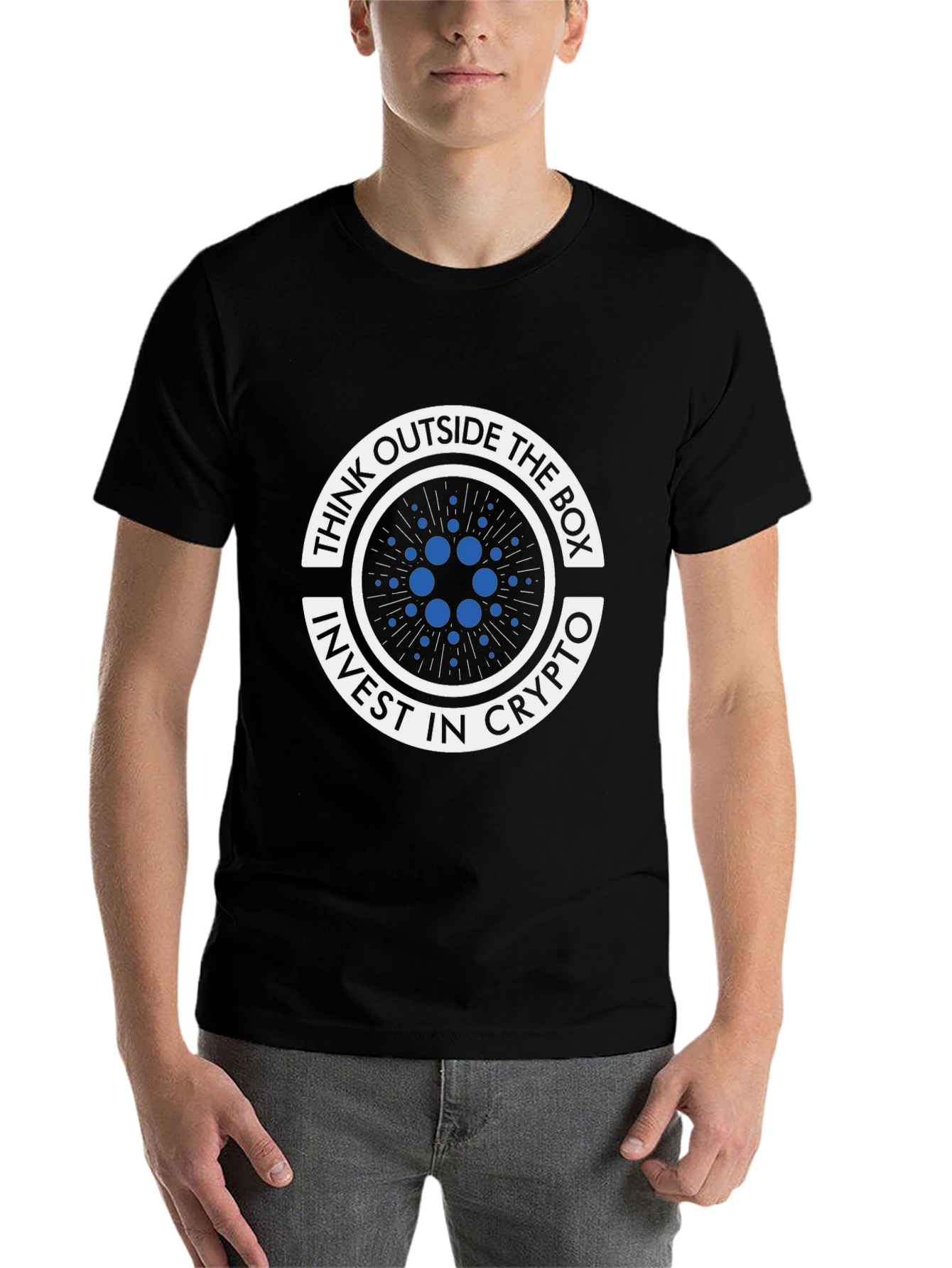 Black Think Outside the Box Crypto T-Shirt view 7