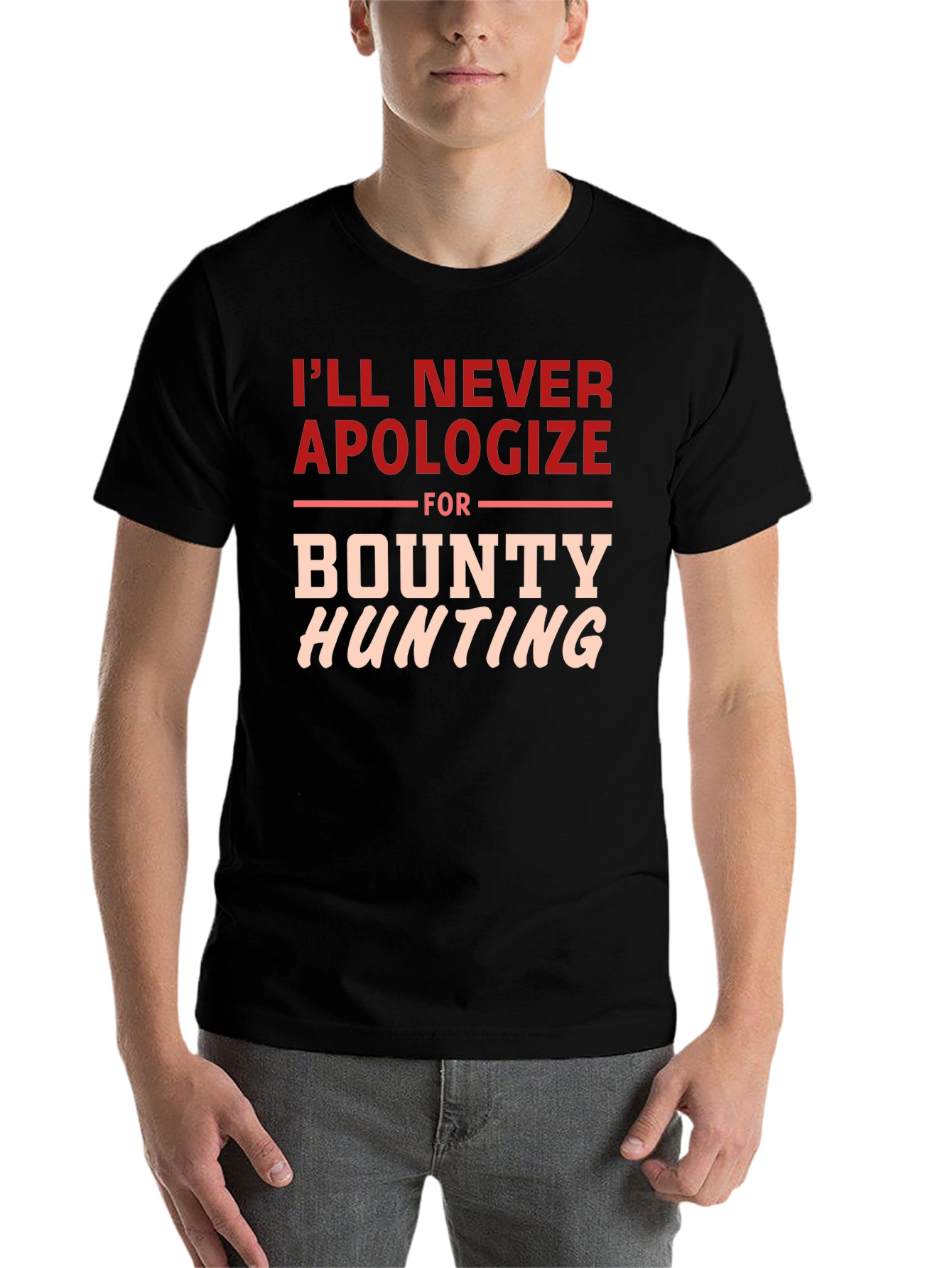 Black Bounty Hunting Graphic T-Shirt - Bold Statement Tee view 7