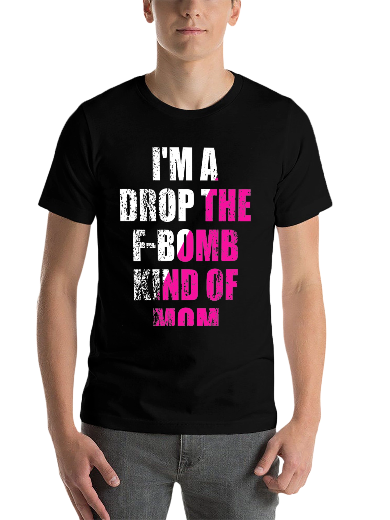 Black I'm a Drop the F-Bomb Kind of Mom T-Shirt view 7