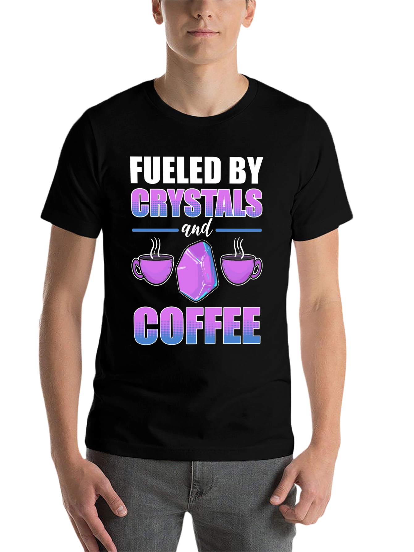 Fueled By Crystals and Coffee Graphic Tee - 7