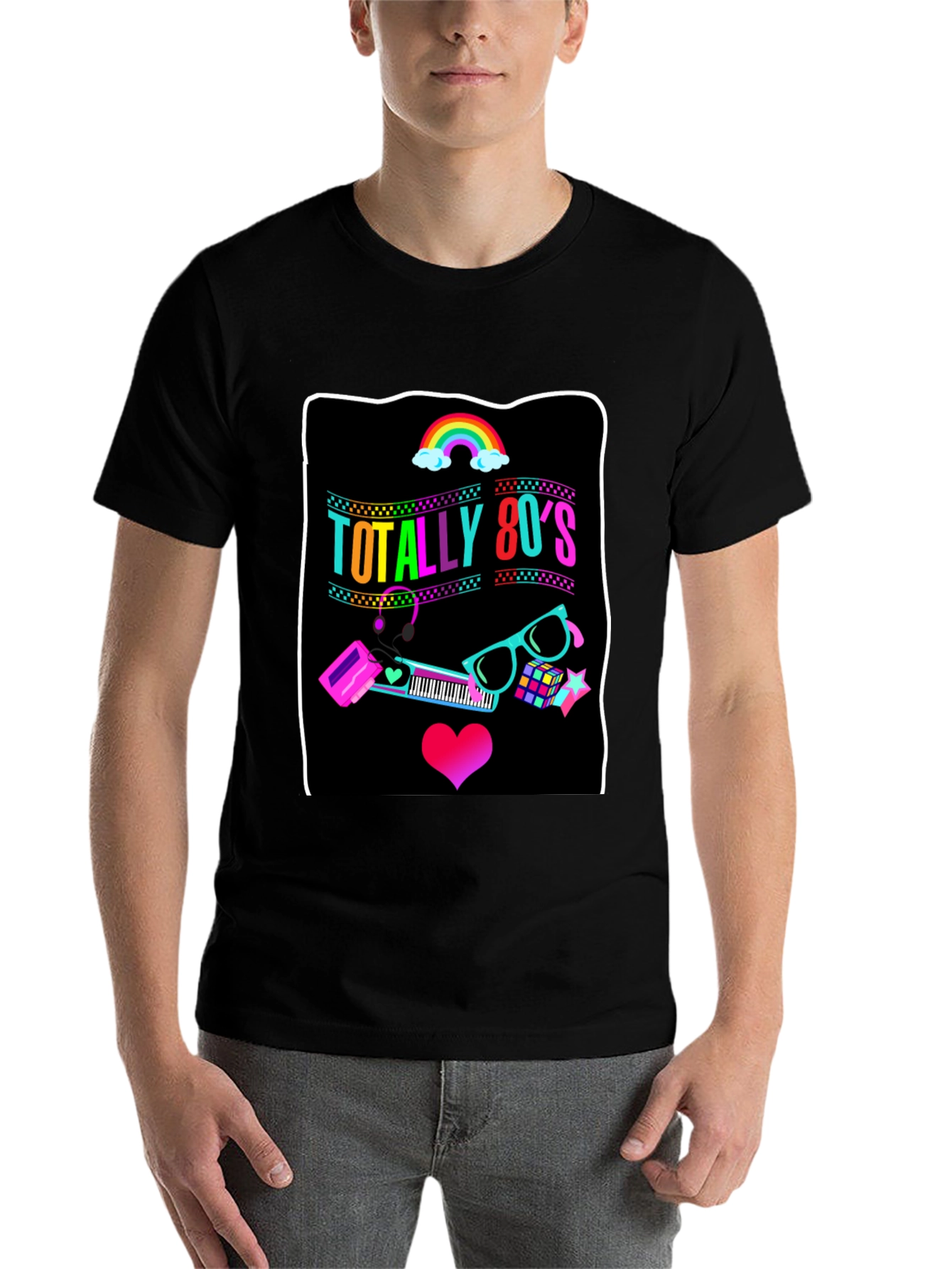 Black Totally 80's Retro T-Shirt view 7