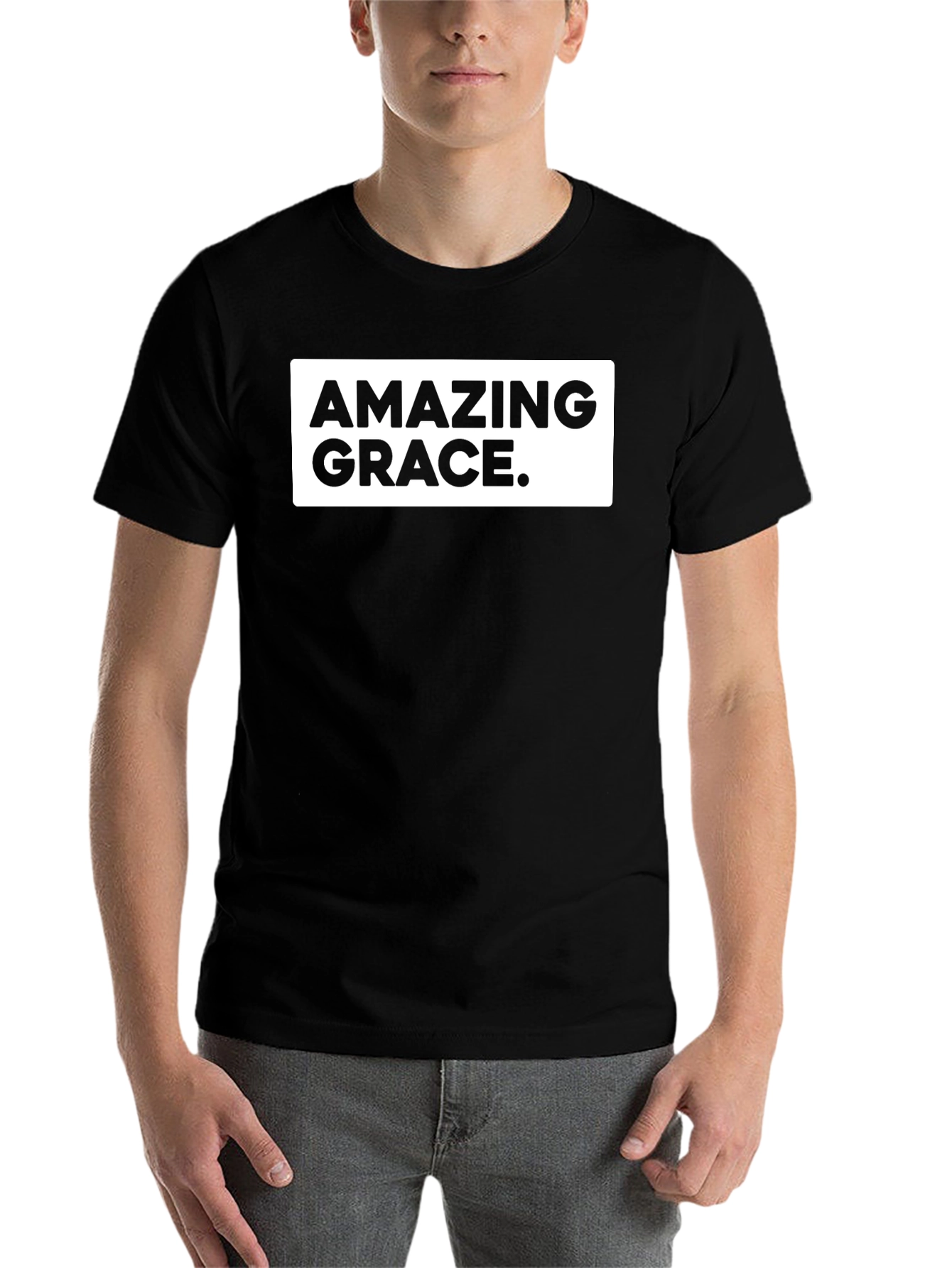 Black Amazing Grace Black Tee - Classic Design view 7
