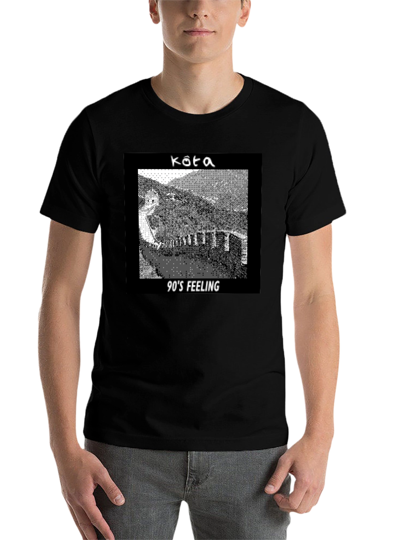 Black Kata '90s Feeling Graphic T-Shirt view 7