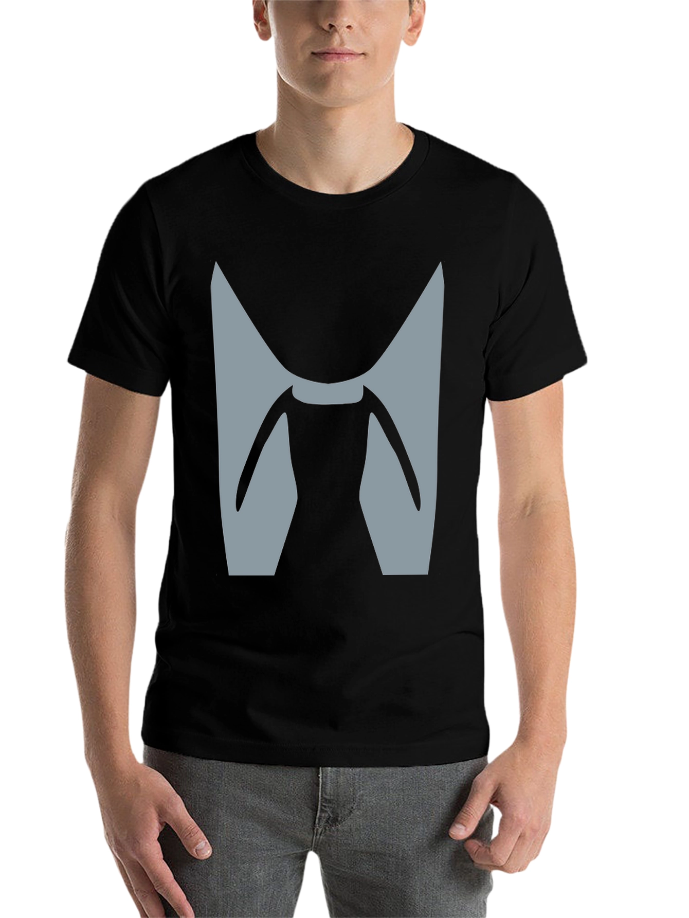 Black Abstract "M" Graphic Tee - Modern Style view 7