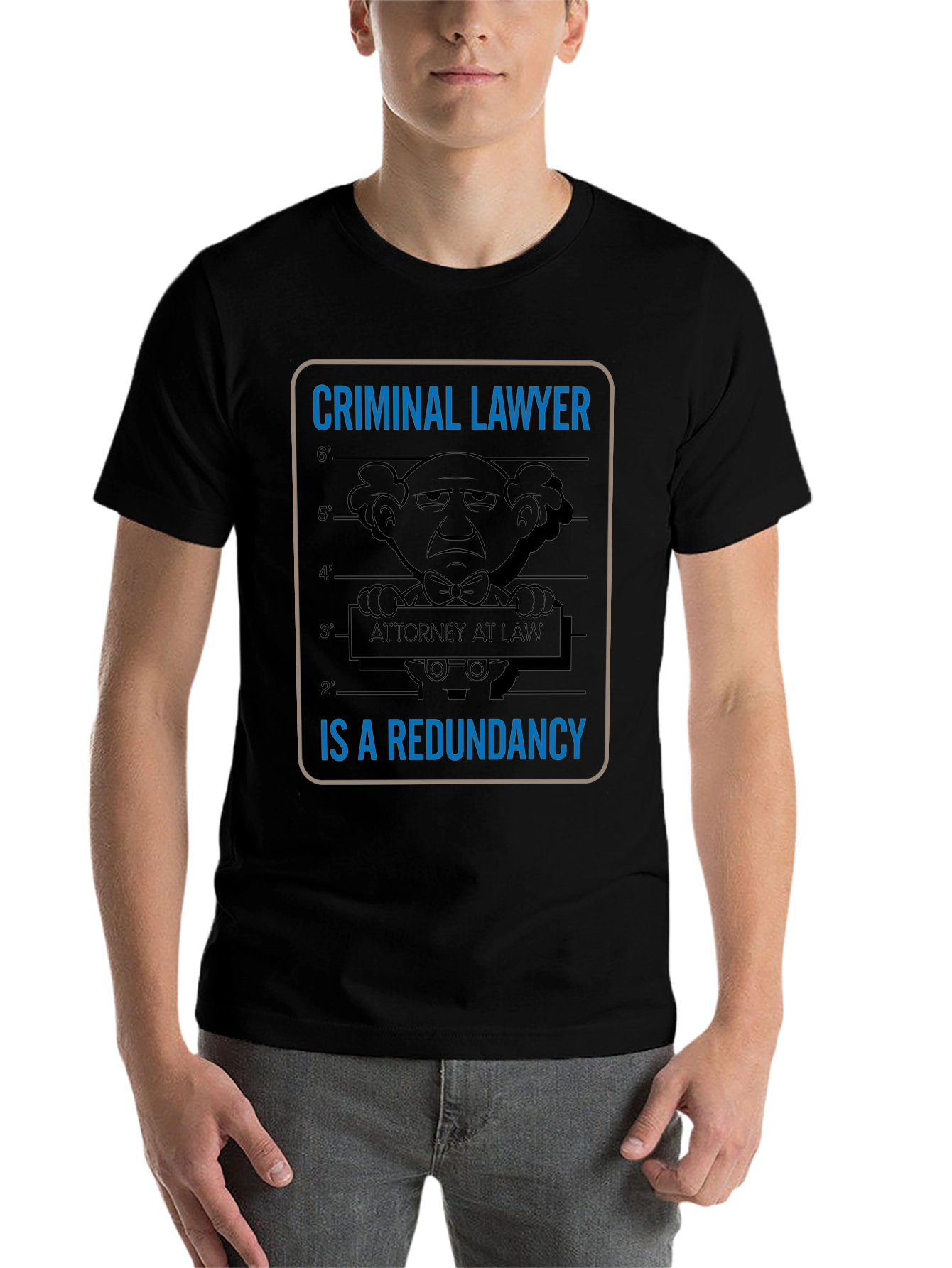 Criminal Lawyer Redundancy T-Shirt Funny Attorney Law Gift - 7