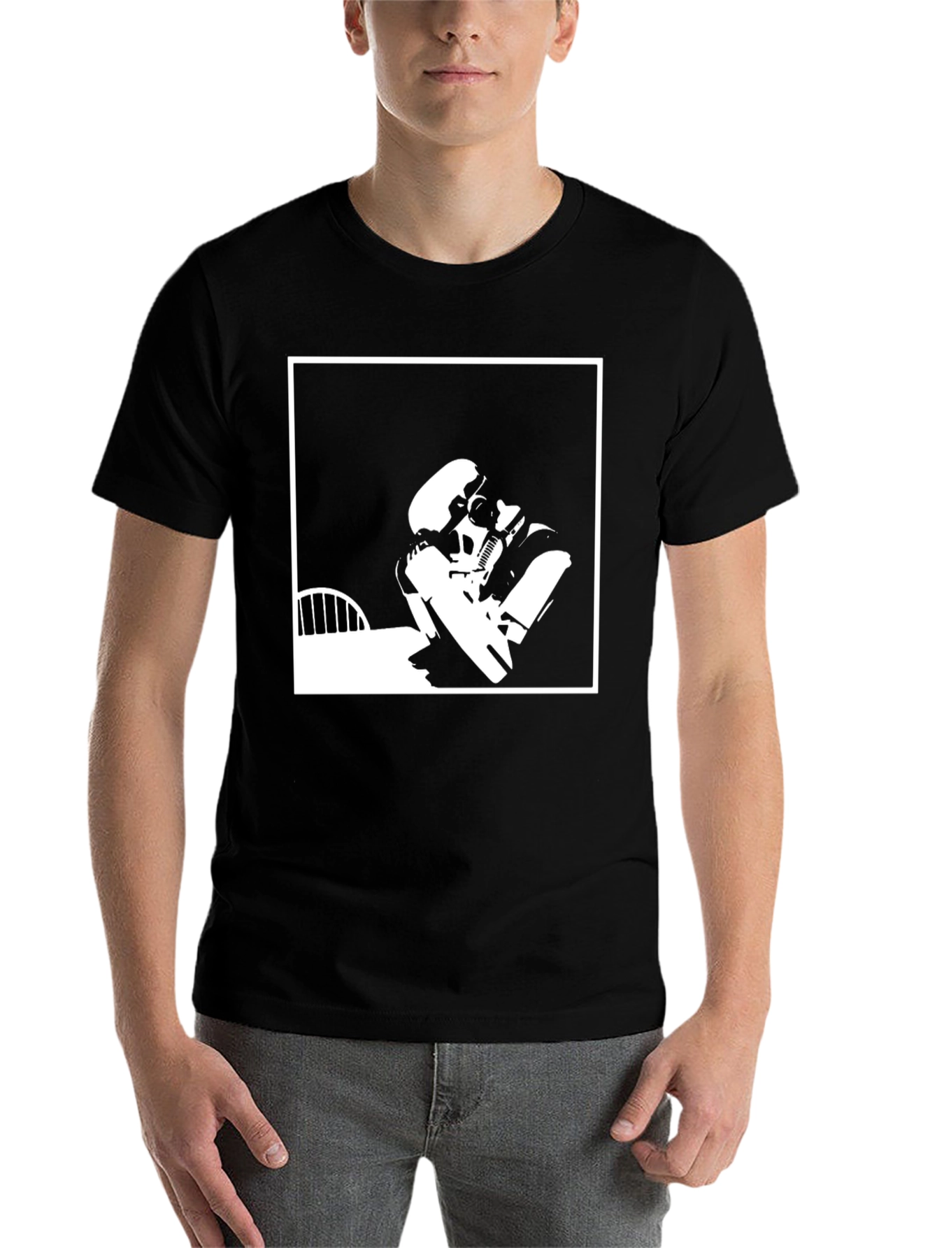 Black Graphic Print Black T-Shirt - Modern Streetwear view 7