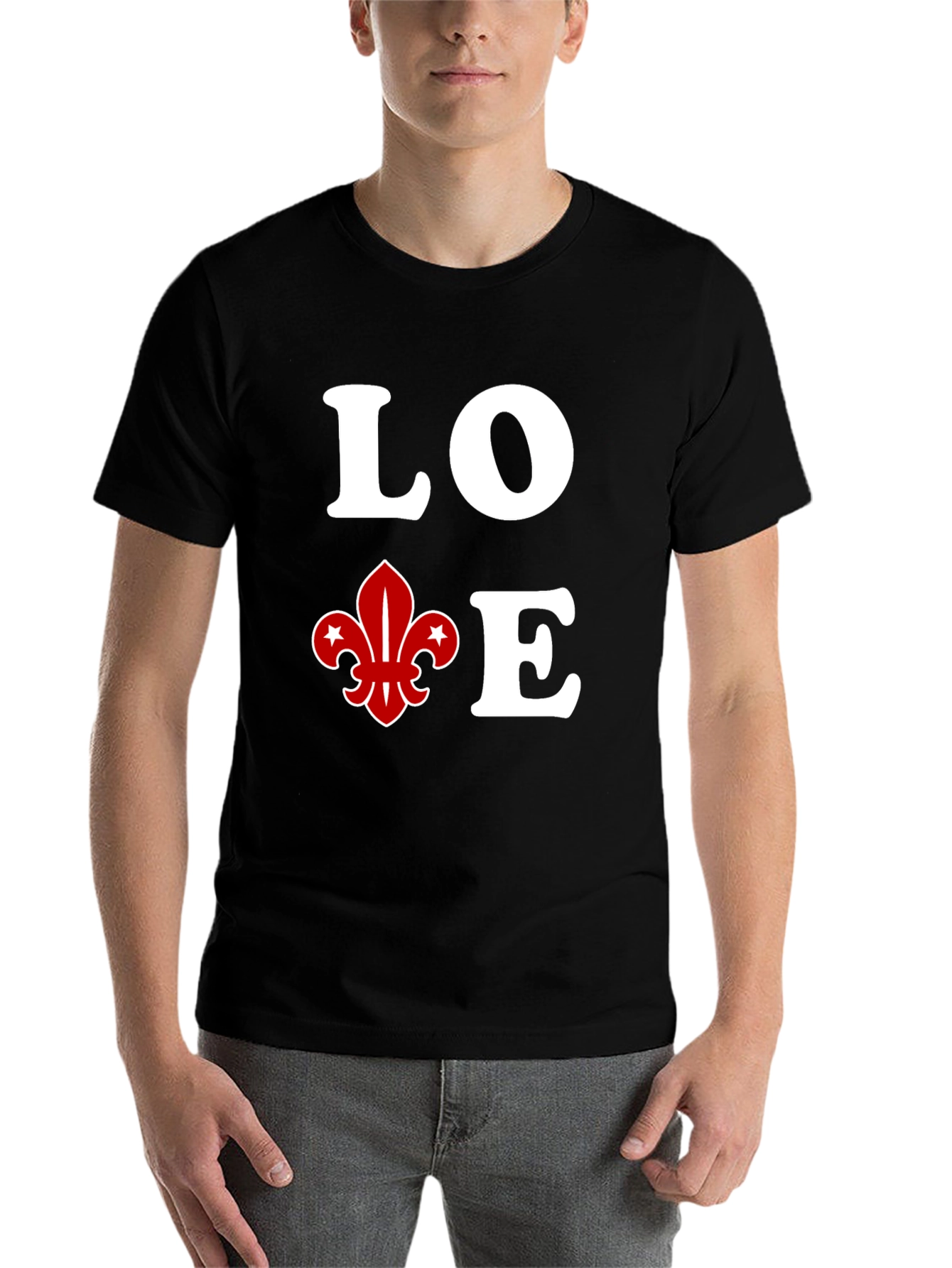 Black Love Fleur-de-Lis Graphic Tee view 7