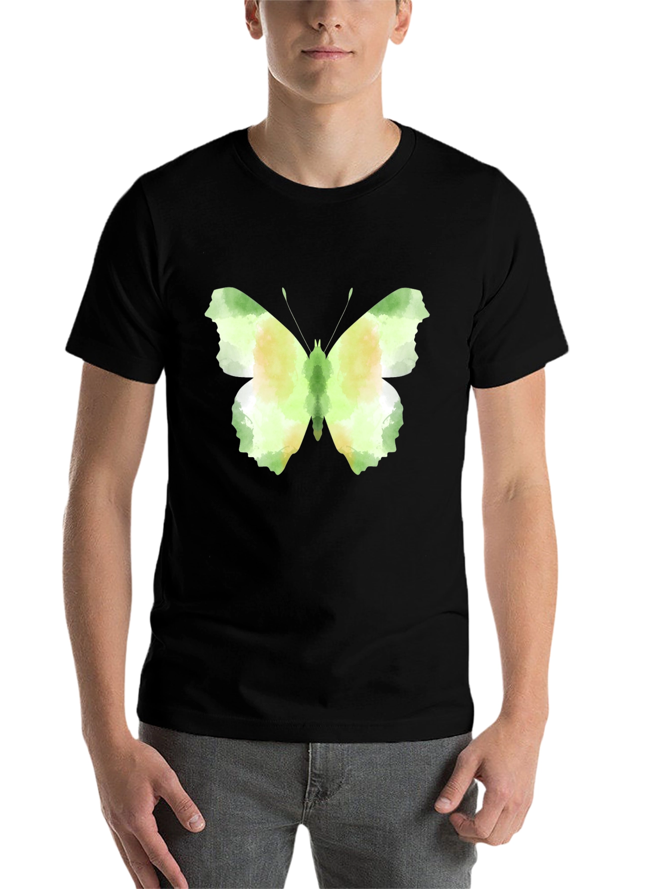 Black Butterfly Graphic Tee - Stylish Men's Black T-Shirt view 7