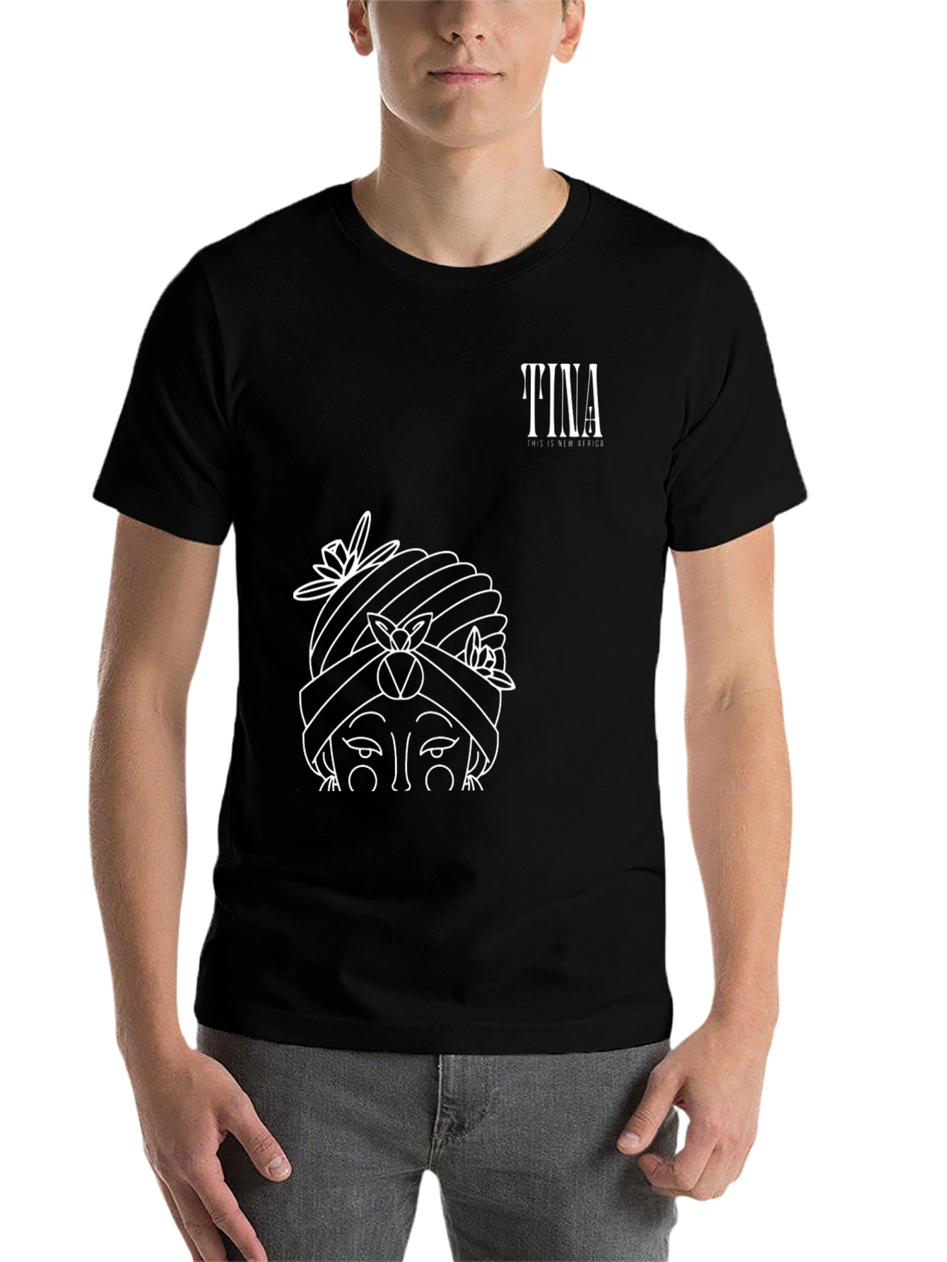 Black Tina This is New Africa Black Graphic Tee view 7