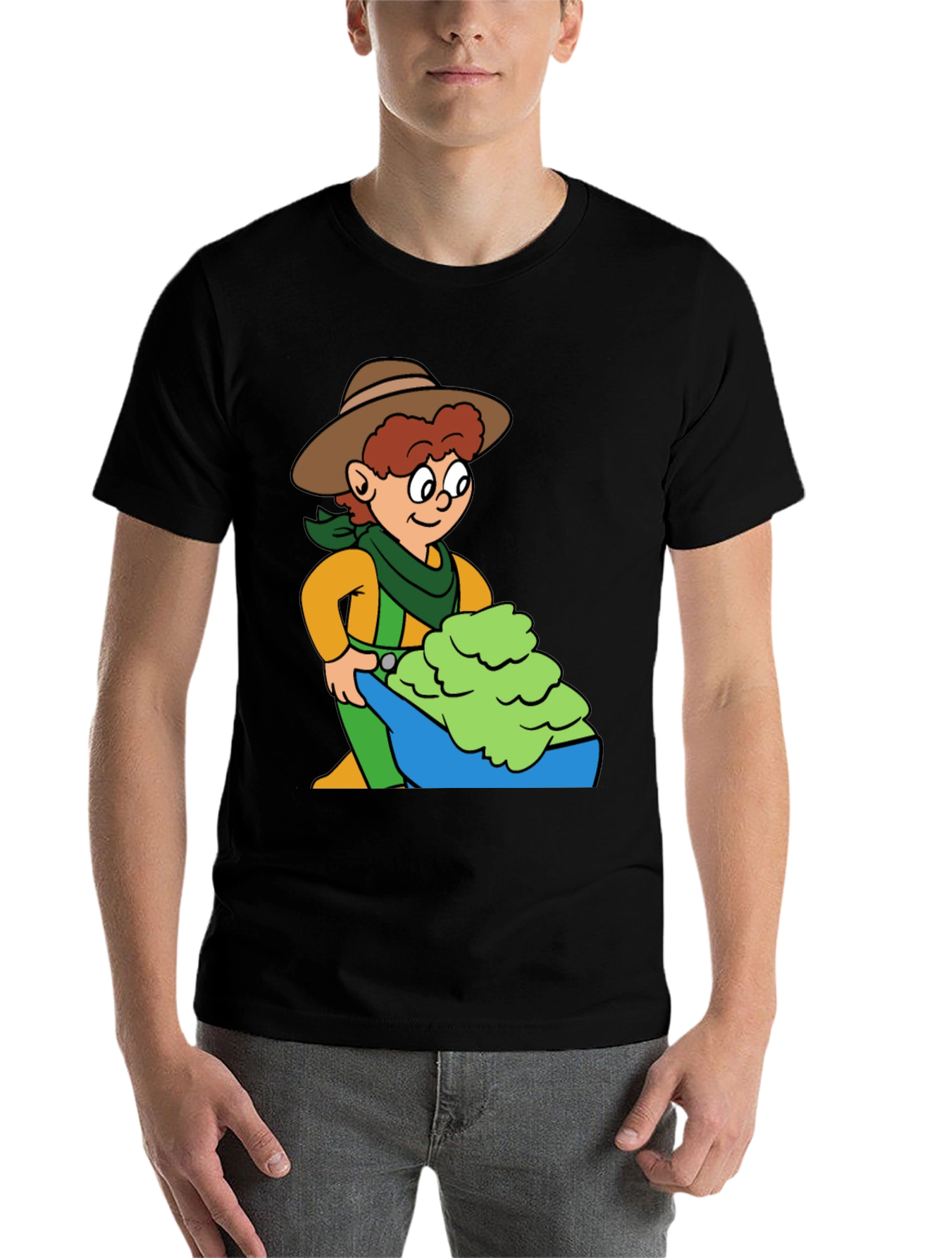 Black Cartoon Rancher Graphic Tee view 7