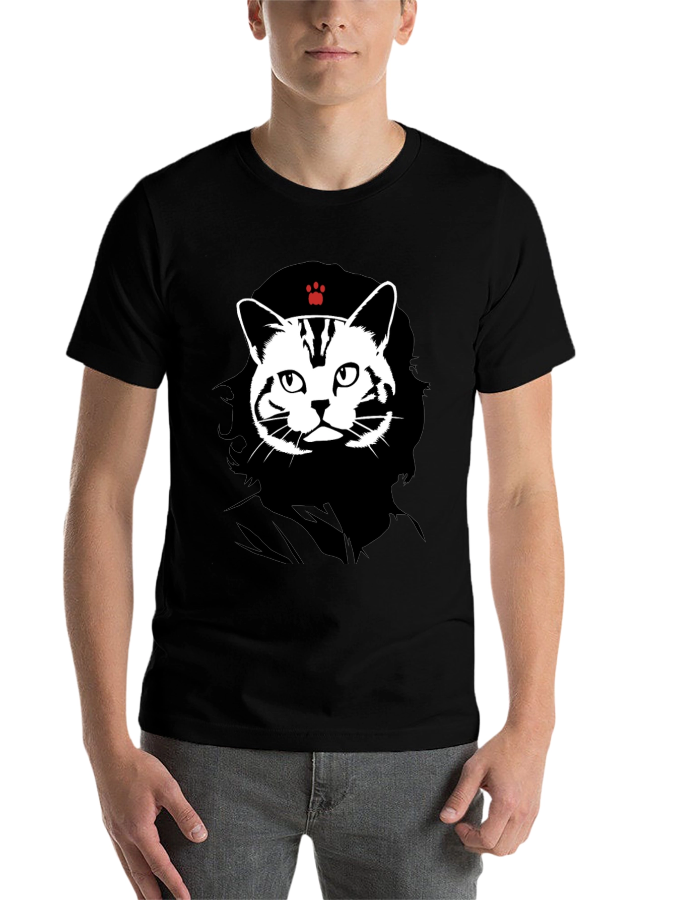 Black Cat Guevara Graphic T-Shirt view 7