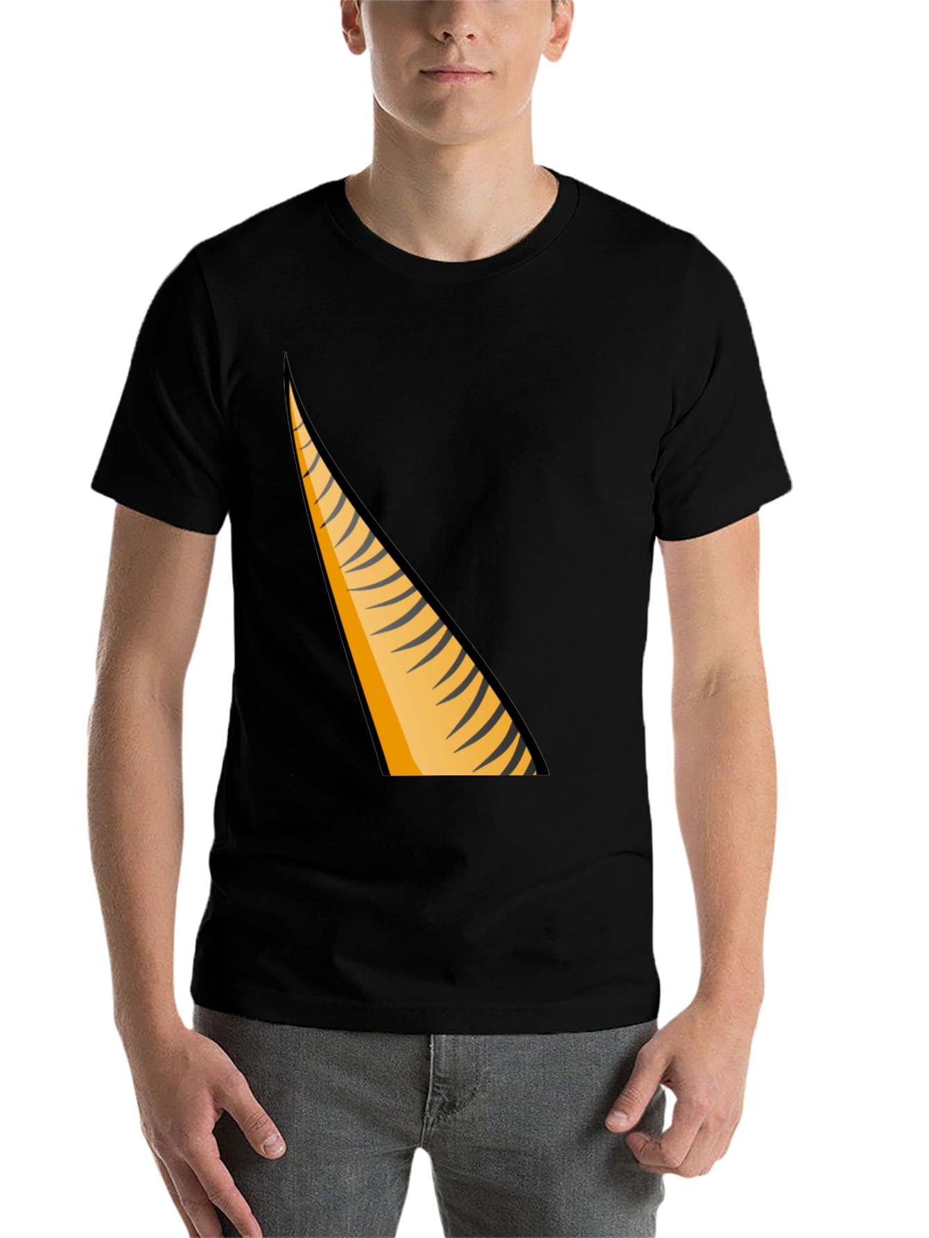 Black Tiger Stripe Graphic T-Shirt - Men's Fashion Tee view 7