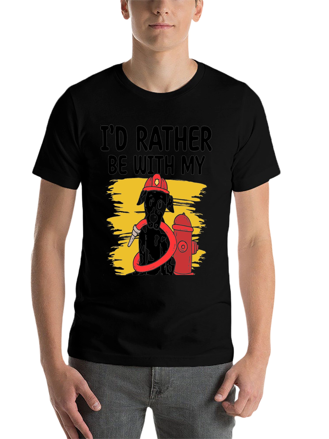 Black Dog Firefighter Graphic Tee view 7