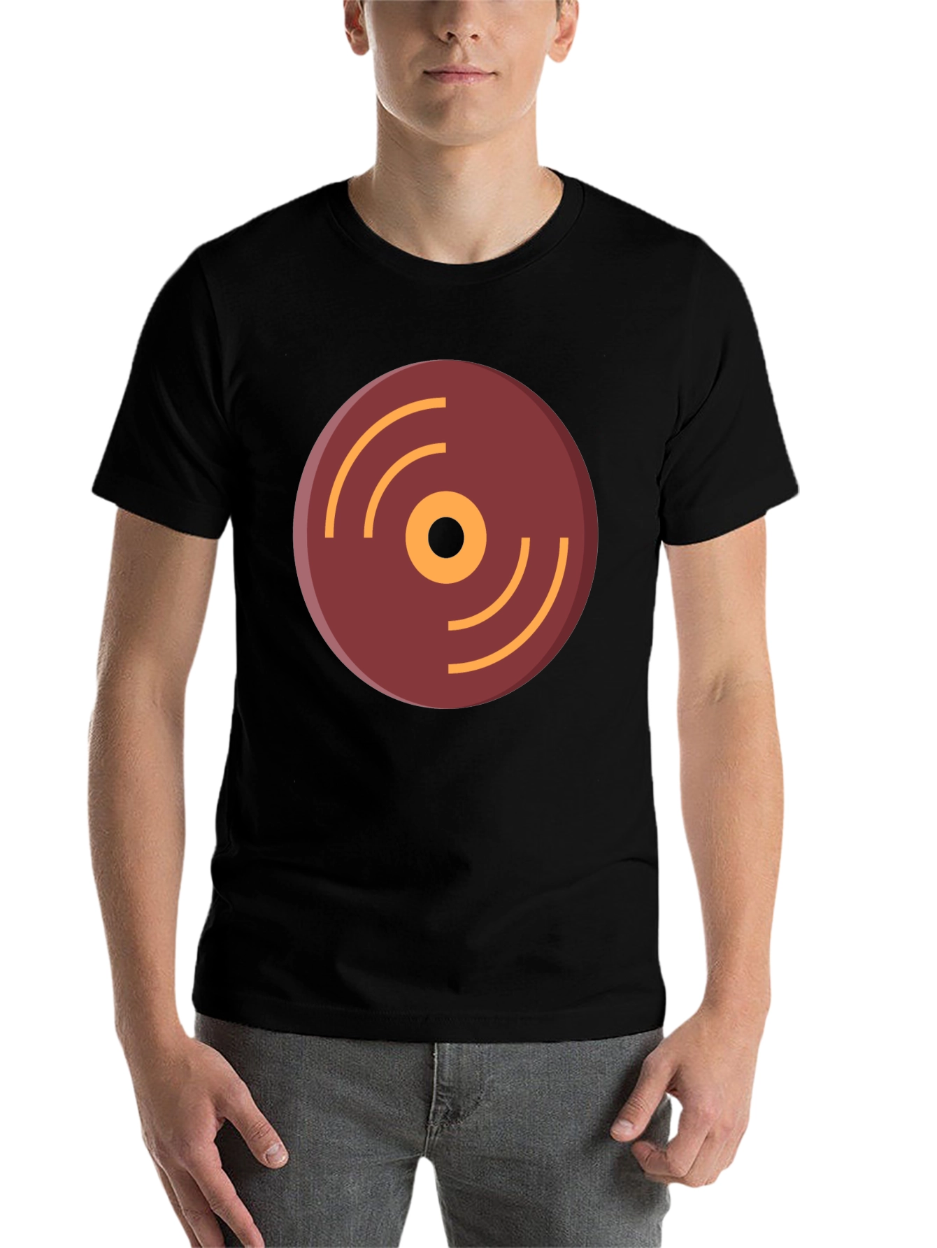 Black Retro Record Graphic T-Shirt - Stylish Music Lover Tee view 7
