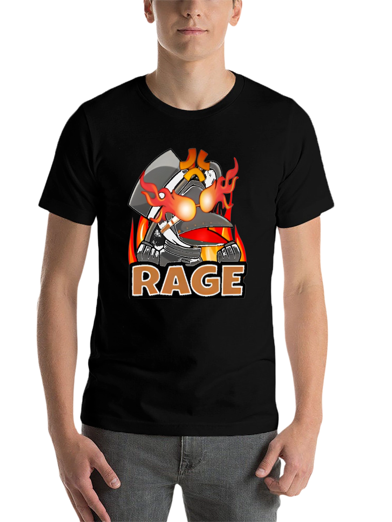 Black RAGE Graphic T-Shirt - Bold & Edgy Design view 7