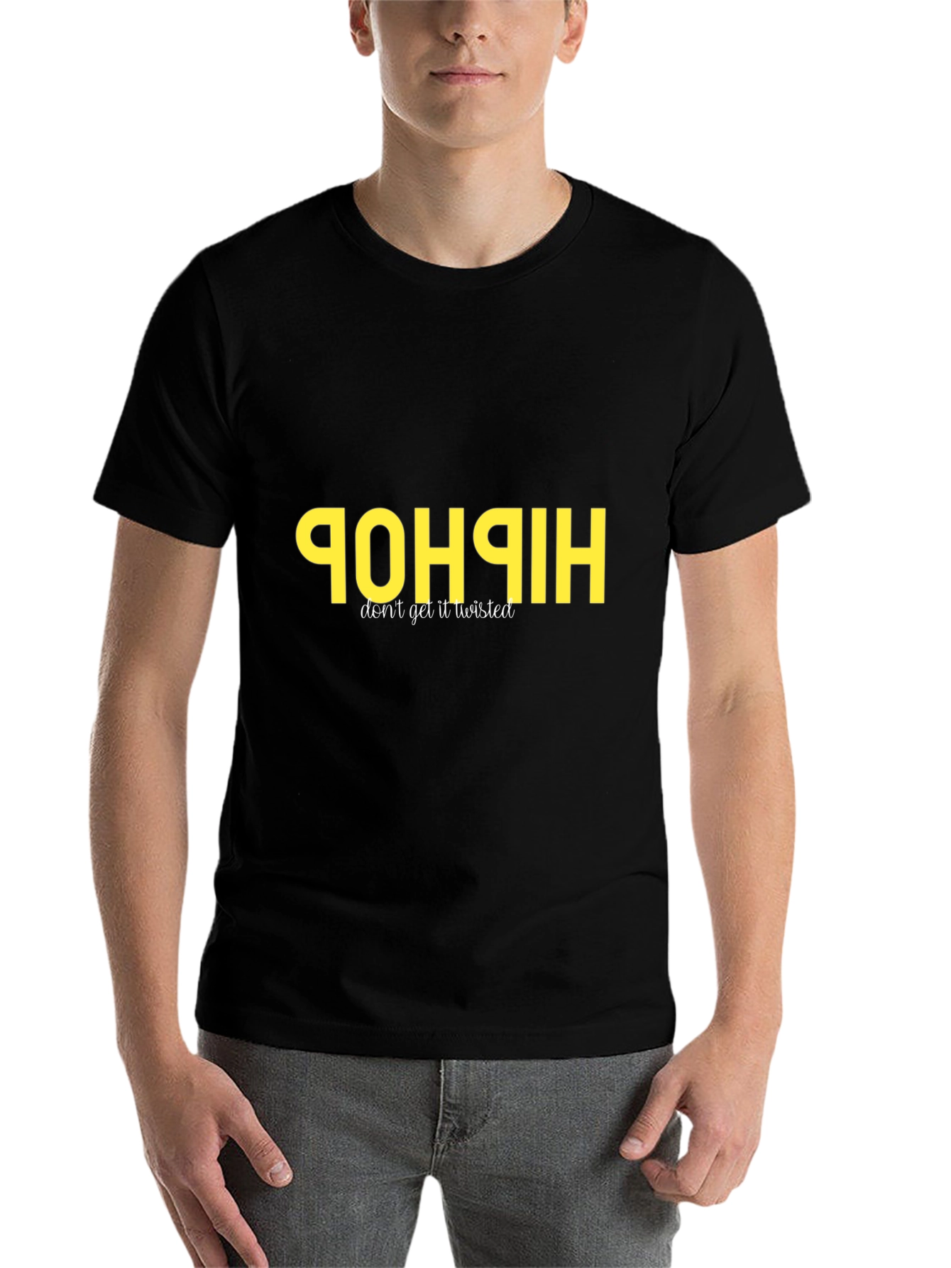 Black Hip Hop Reversed Graphic Tee - Don't Get It Twisted! view 7