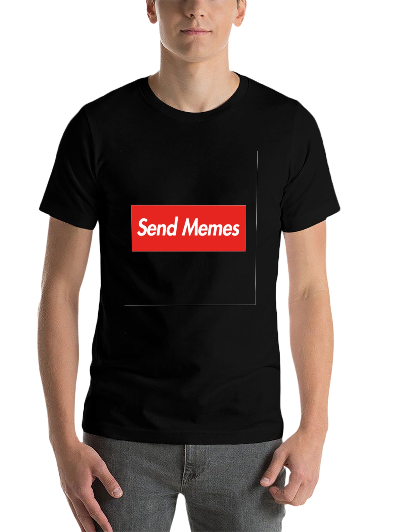 Black Send Memes Graphic Tee - Supreme Parody view 7