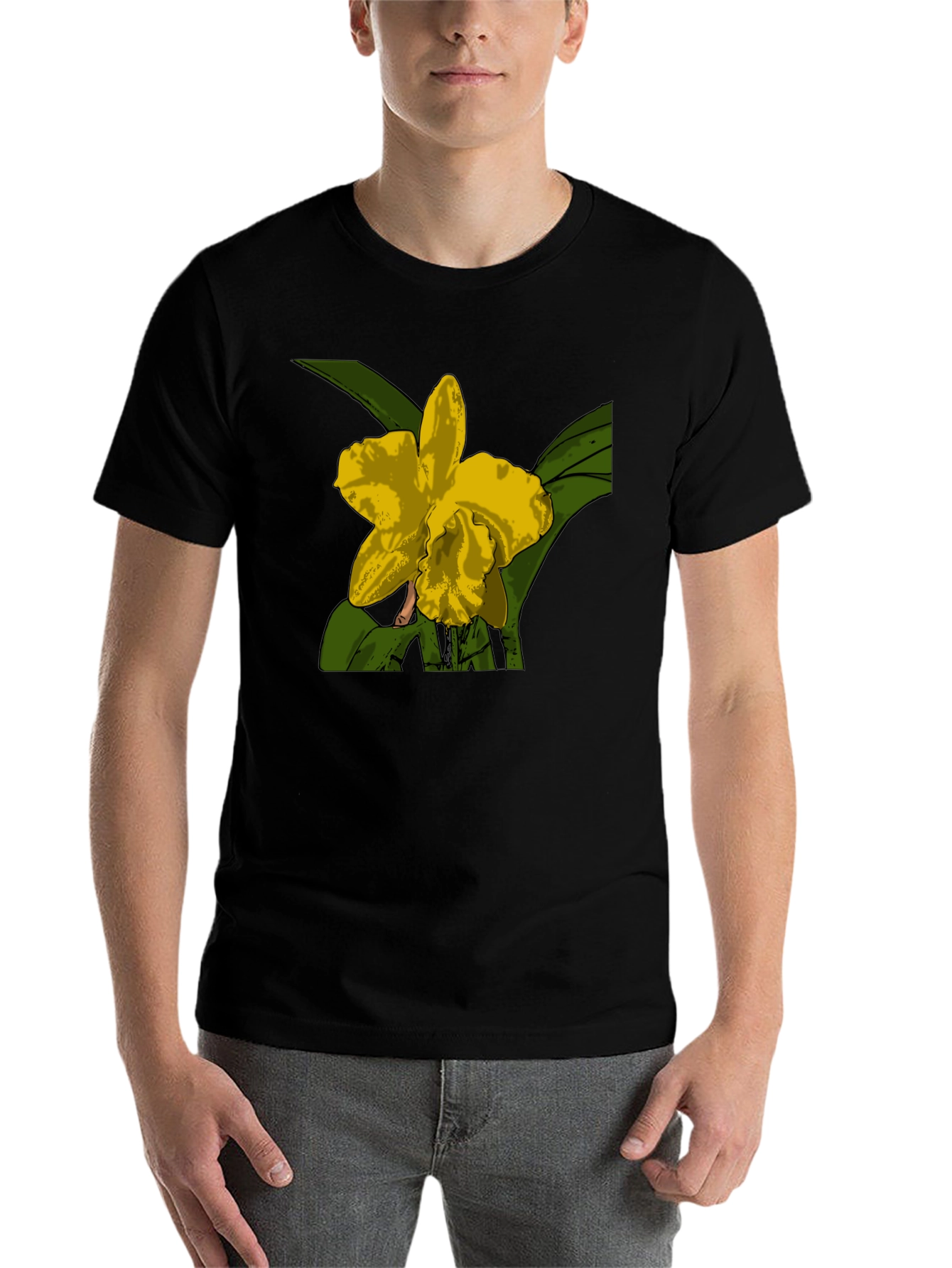 Black Orchid Graphic Tee - Black Cotton Blend view 7